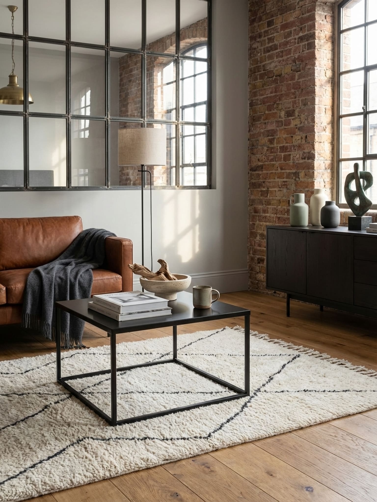 Couchtisch in Schwarz aus Metall im Industrial Stil, Quadratisch 60x60x40 cm - Bild 1