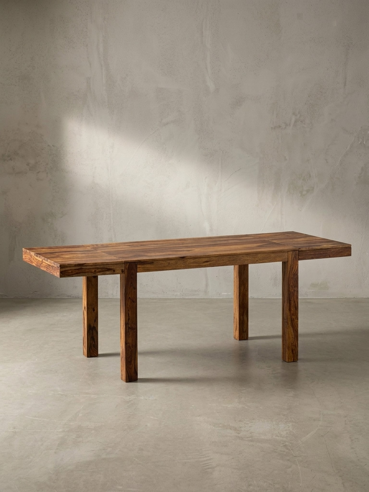 Esszimmertisch &ndash; Massivholz Braun 120&ndash;200 cm rechteckig verl&auml;ngerbar - Bild 1