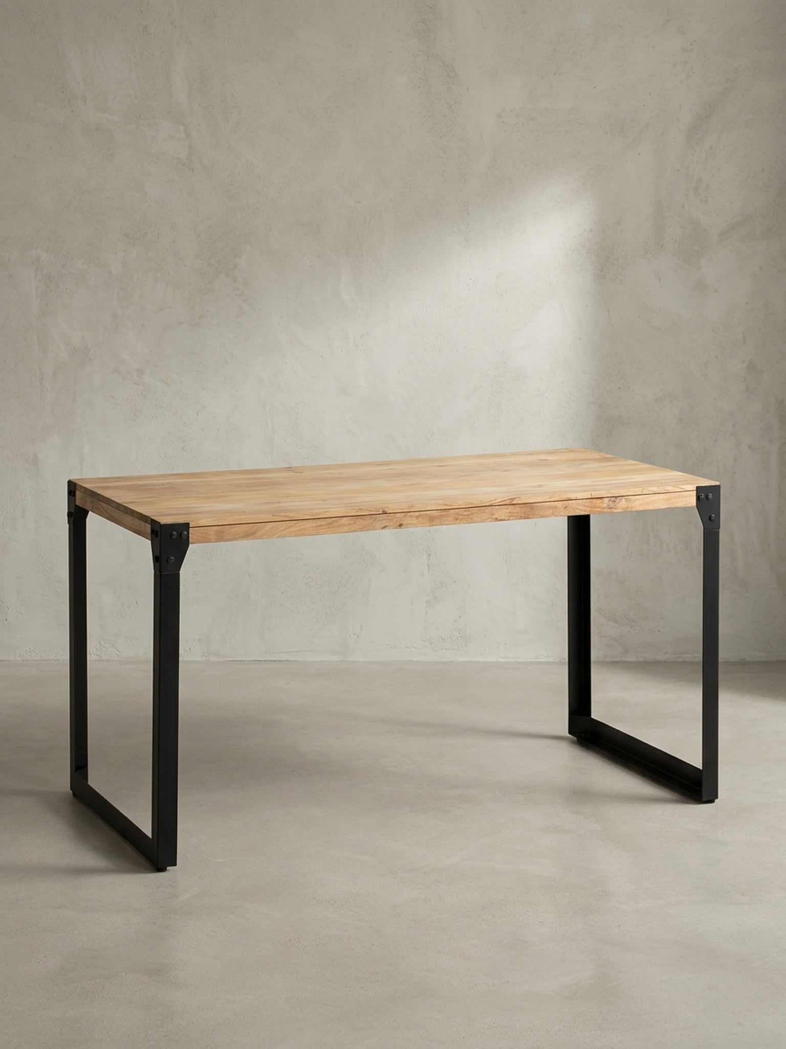 Esstisch Massivholz Metall Rechteckig Industrial, Akazie 120x60x76 cm - Bild 1