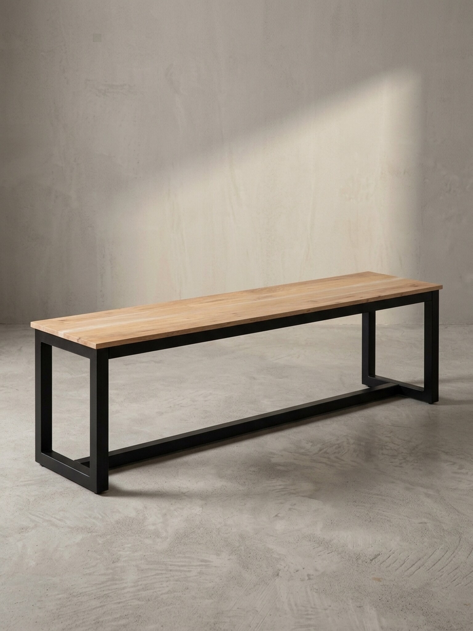 Esszimmerbank Massivholz Metall Loft-Stil ohne Lehne, Akazie 120x40x45 cm - Bild 1