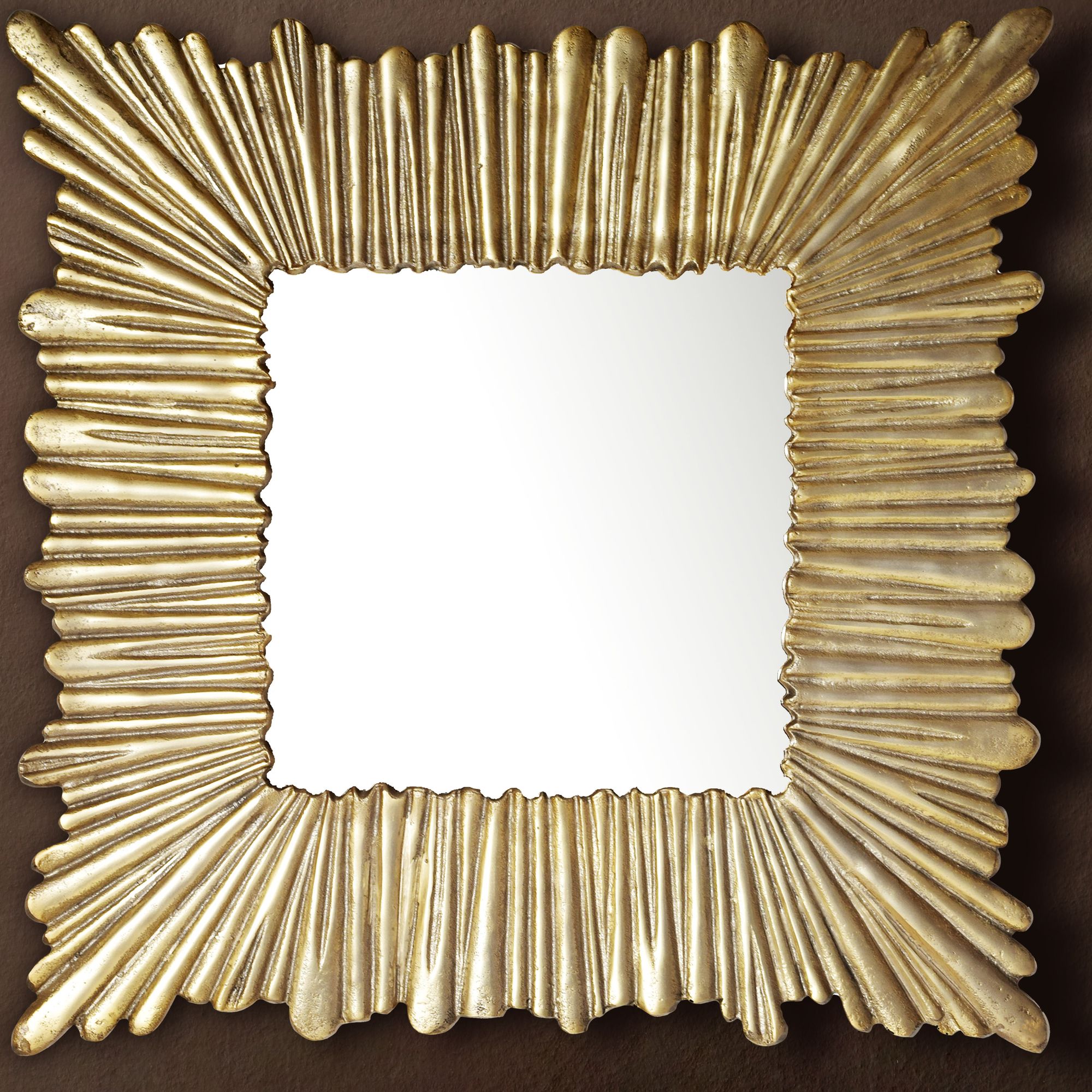 Wandspiegel Quadrat Metall Gold 75x75 cm Moderner Rahmen - Bild 1