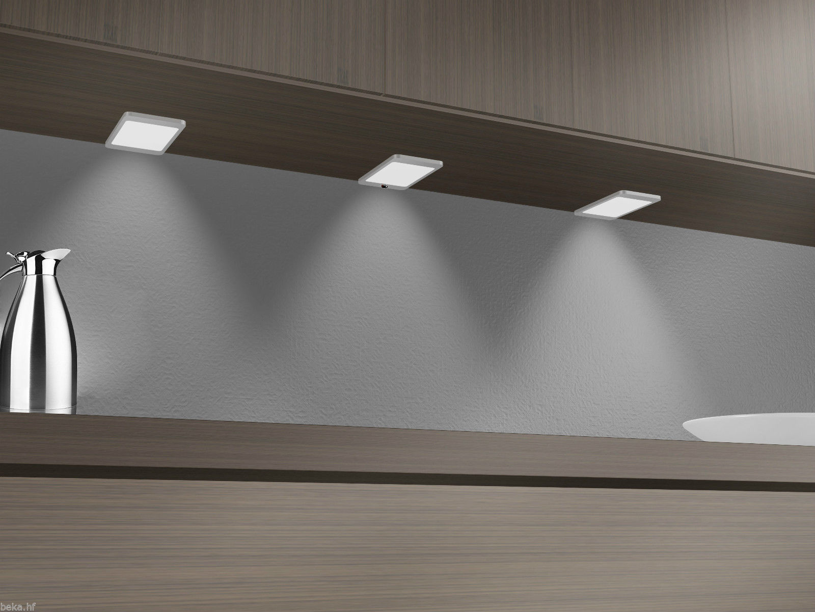 LED Unterbauleuchte, silber-grau, warmweiss, ohne Sensor, 2er SET - Bild 1