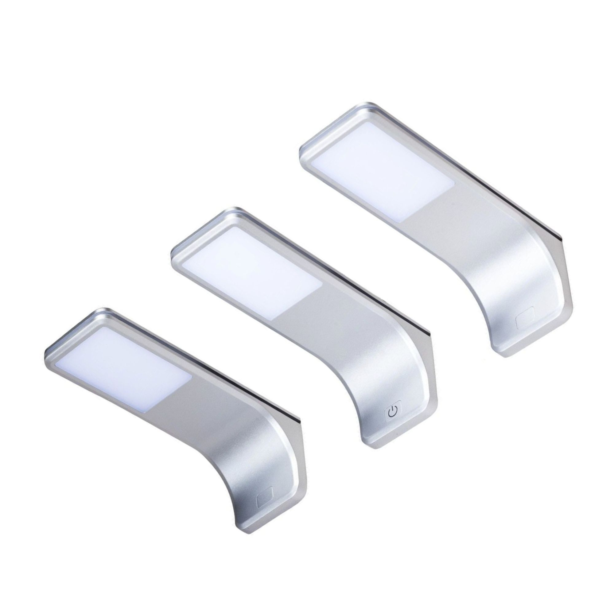 LED Unterbauleuchte, silber-grau, neutralweiss, 3er SET - Bild 1