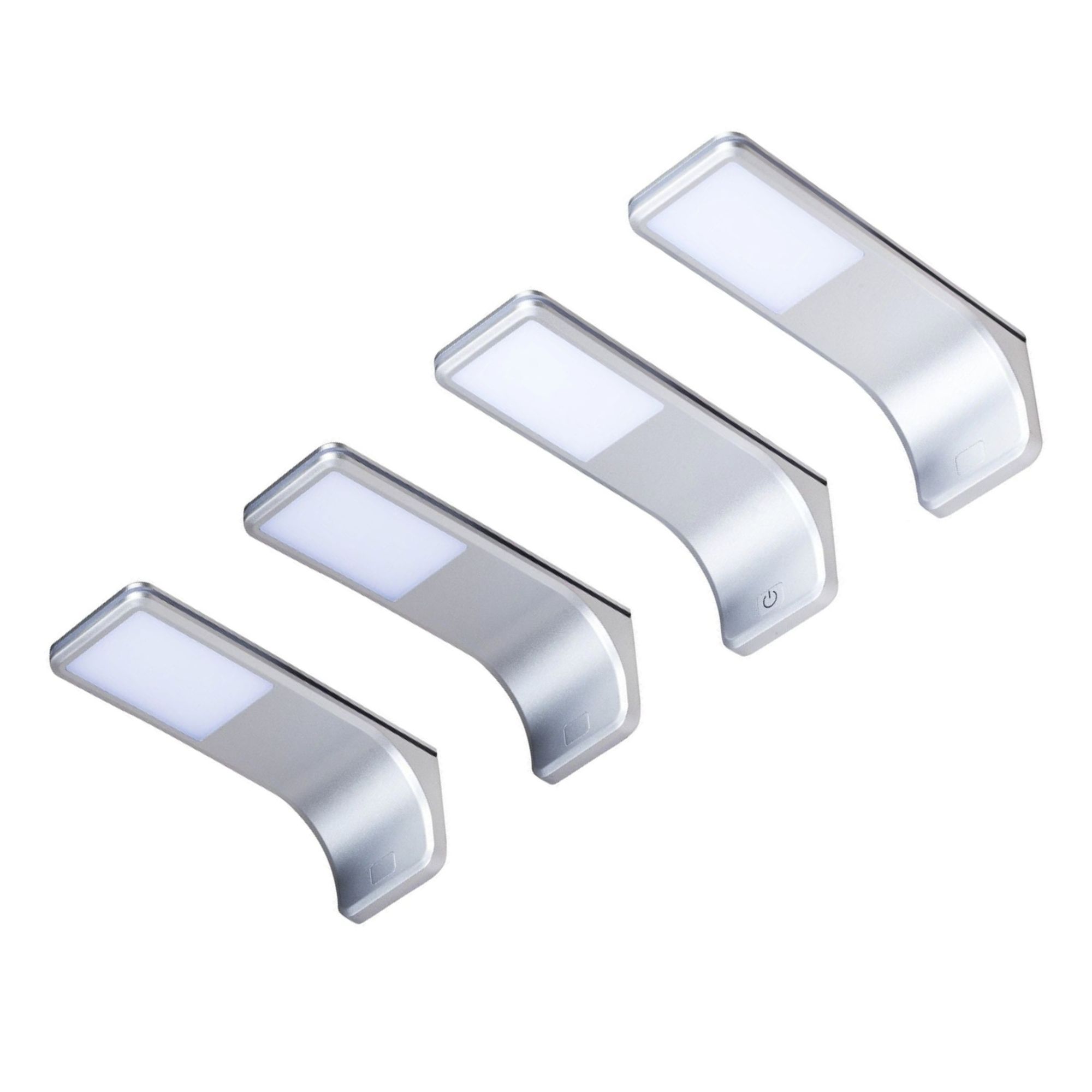 LED Unterbauleuchte, silber-grau, neutralweiss, 4er SET - Bild 1