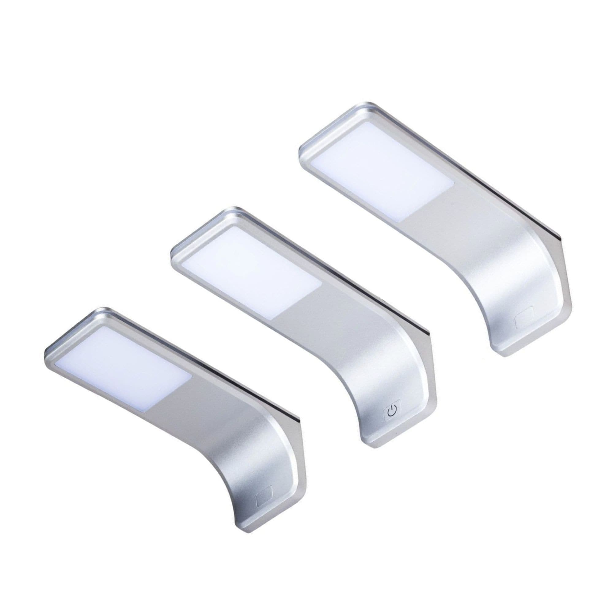 LED Unterbauleuchte, silber-grau, warmweiss, 3er SET - Bild 1