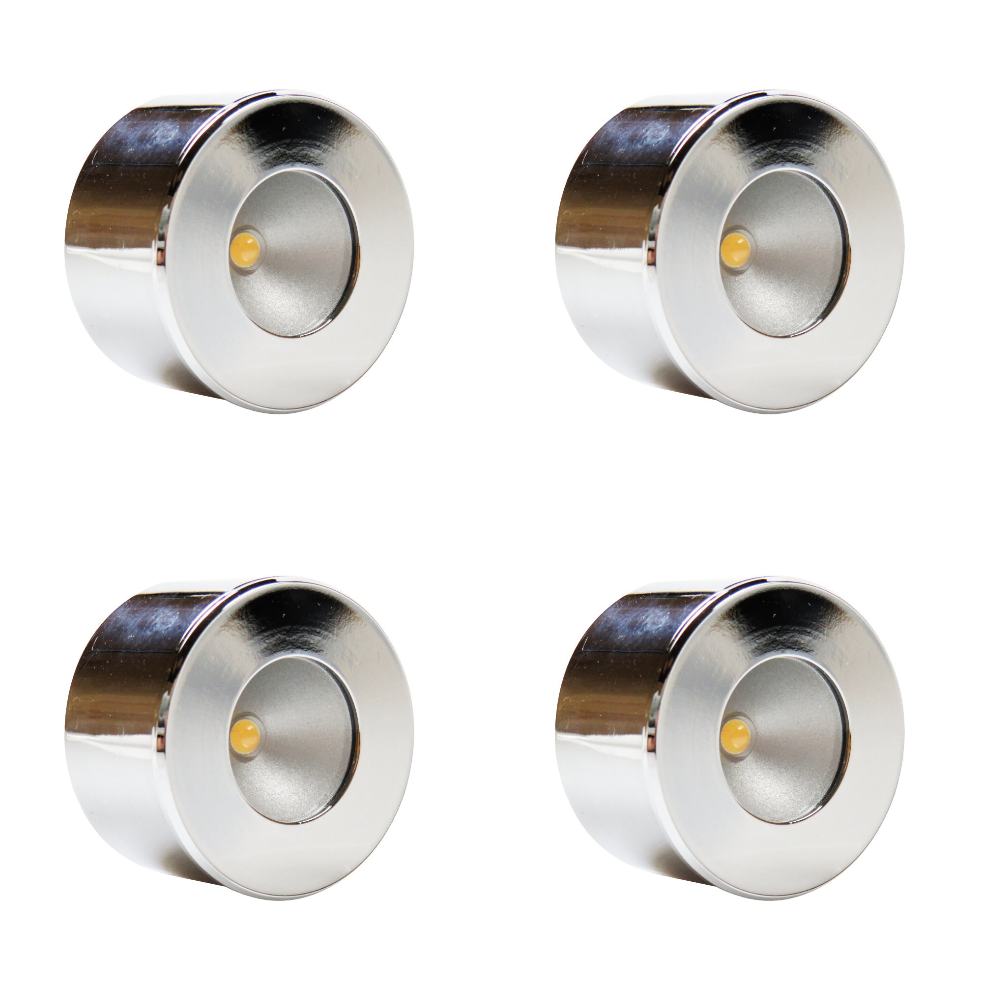 LED Unterbauleuchte, Mini-Star, chrom, warmweiss, 4er SET - Bild 1