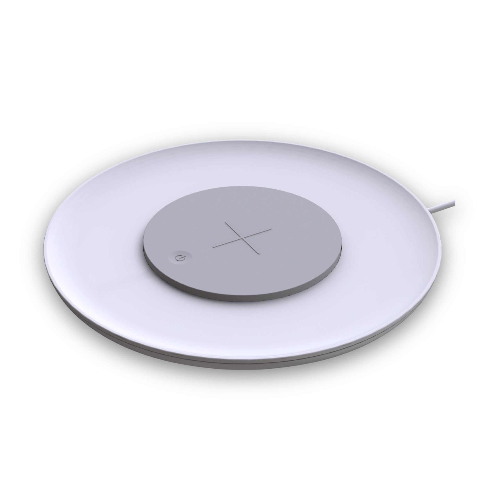 QI Tischladeger&auml;t UFO, inkl. Ambientebeleuchtung drahtlos Laden Smart  Nachtlicht dimmbar - Bild 1