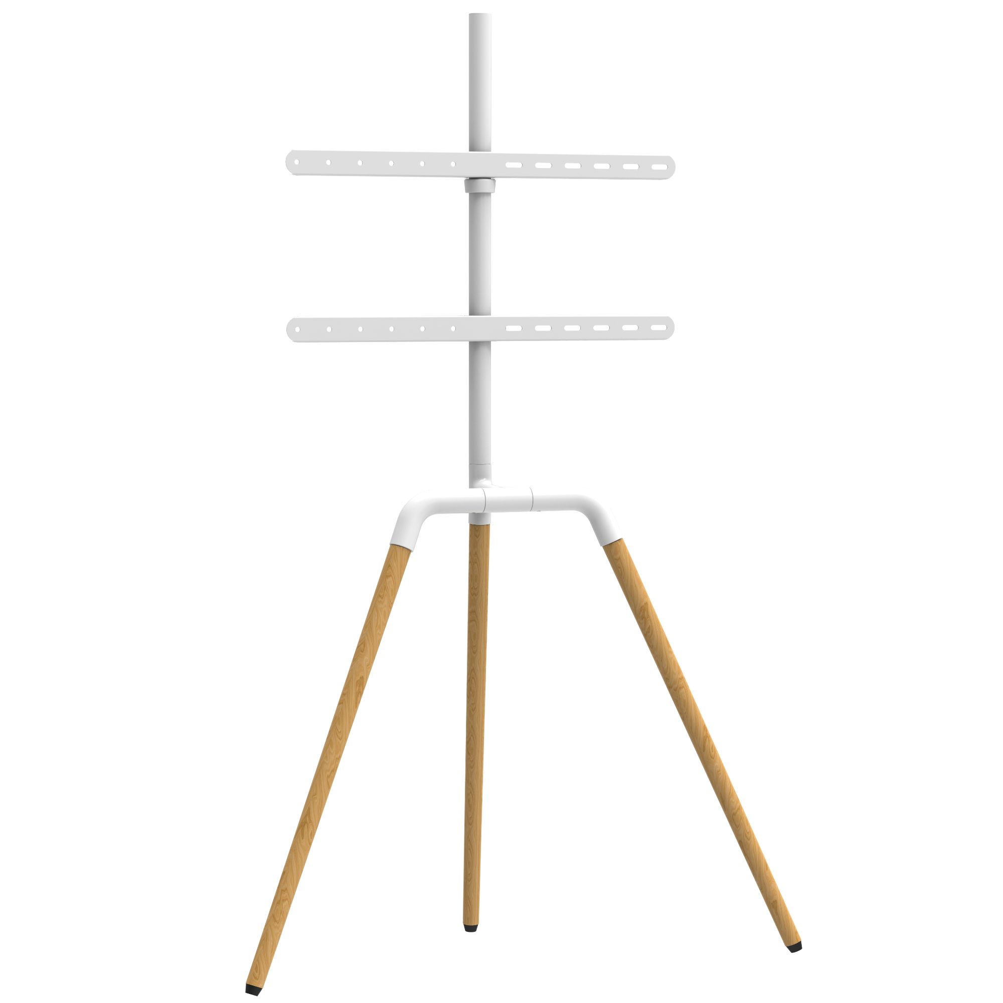 TV Standhalter Buche - VESA bis max. 600x400 f&uuml;r 45-65 Zoll max. 40kg Wei&szlig; - Bild 1