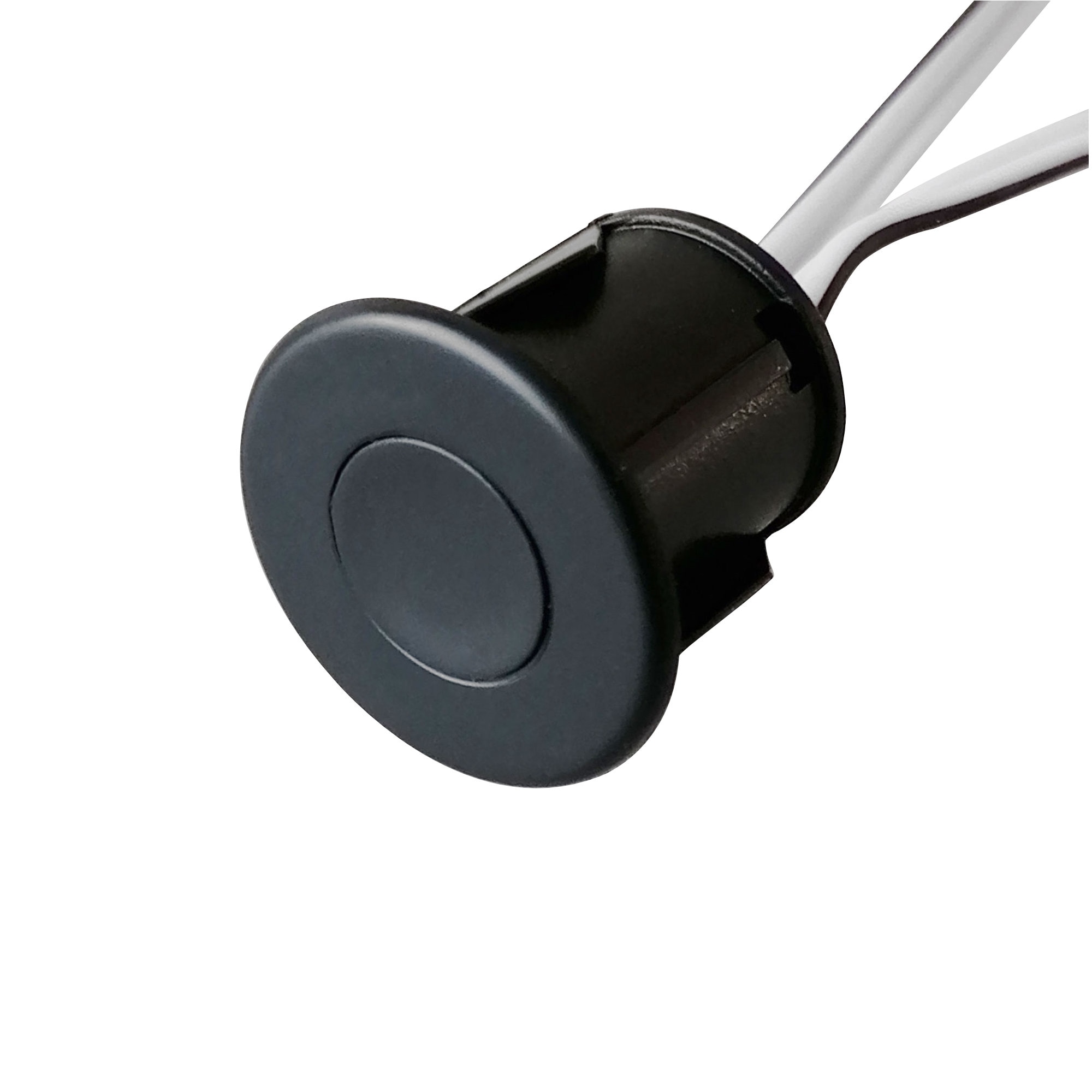 kalb | Minischalter - rund, schwarz, Ein/Aus, Dimmen, 200cm Ein- & Ausgangskabel LED-MINI wei&szlig;, 12VDC, max. 3A - Bild 1