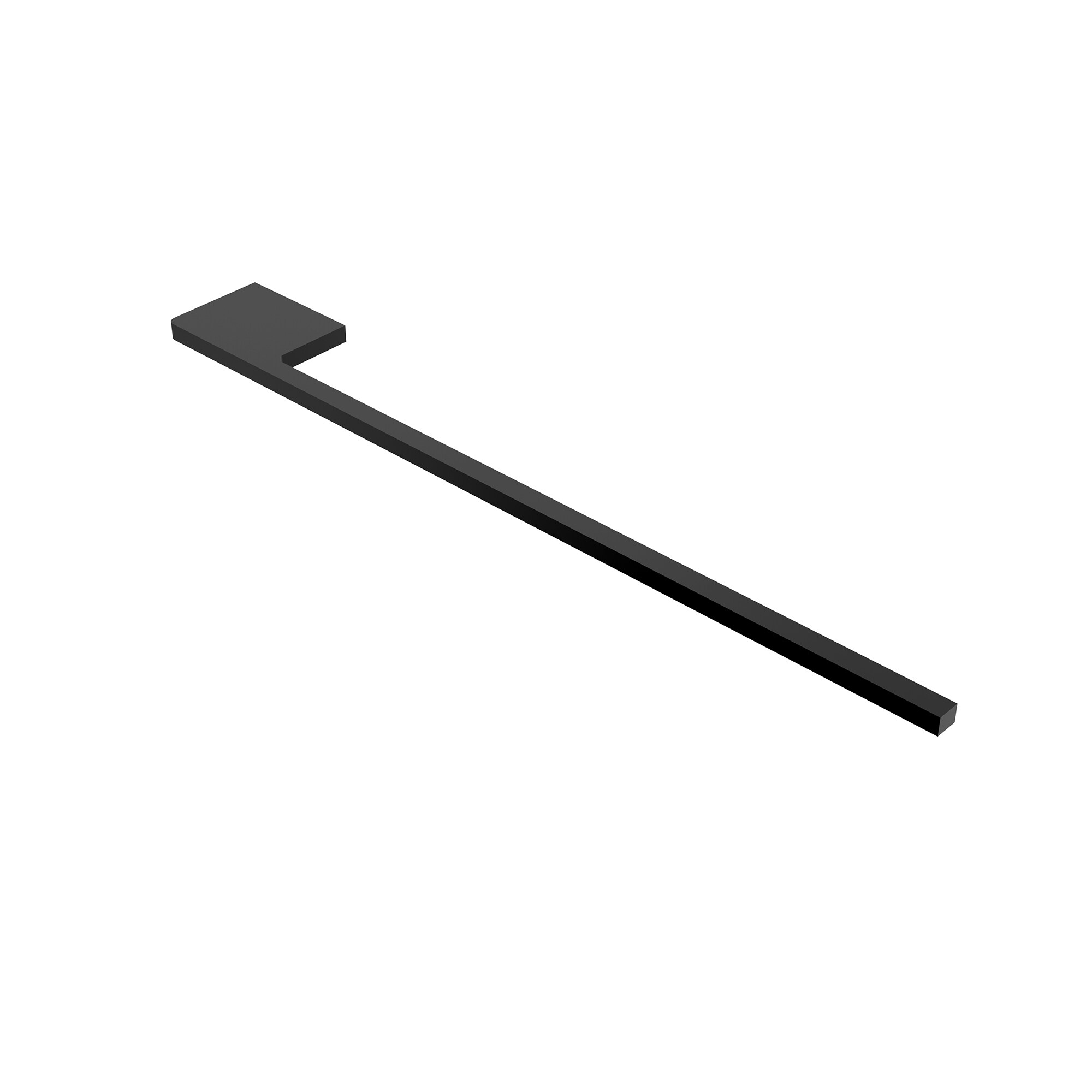 kalb | Handtuchhalter Slim f&uuml;r Waschtisch, schwarz, Aluminium, L&auml;nge: 400mm, H&ouml;he: 8mm, Tiefe: 50mm - Bild 1