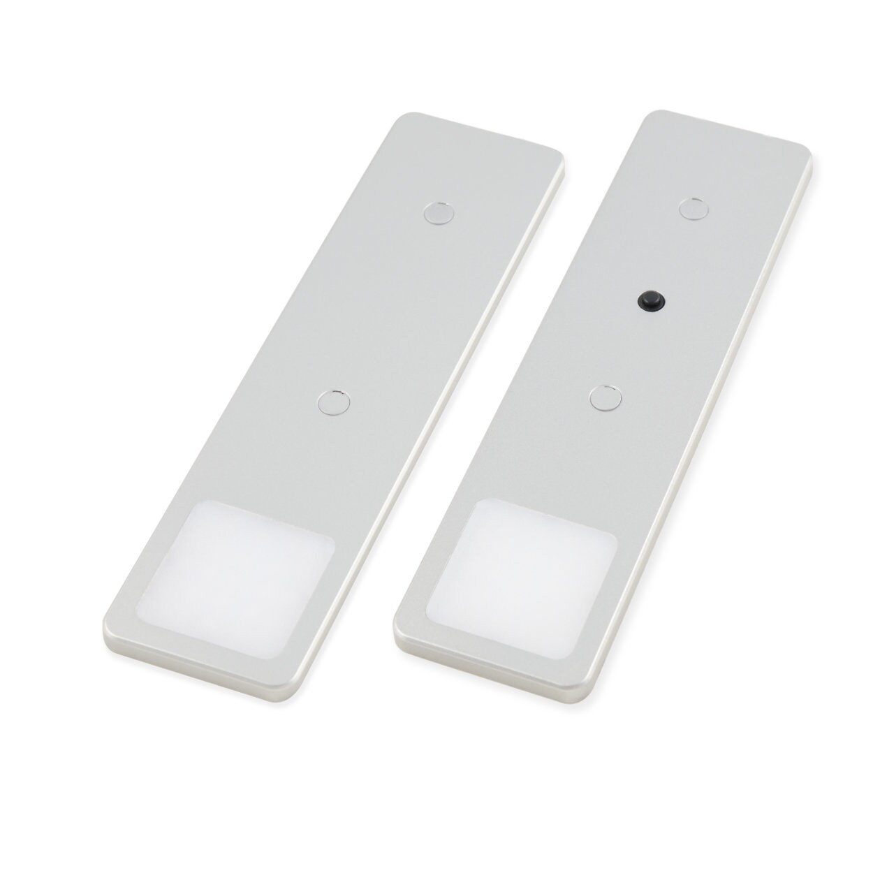 LED Unterbauleuchten SET Solid2, silbergrau mit mech. Schalter, 3W, 200cm Kabell&auml;nge, 2er Set warmweiss - Bild 1