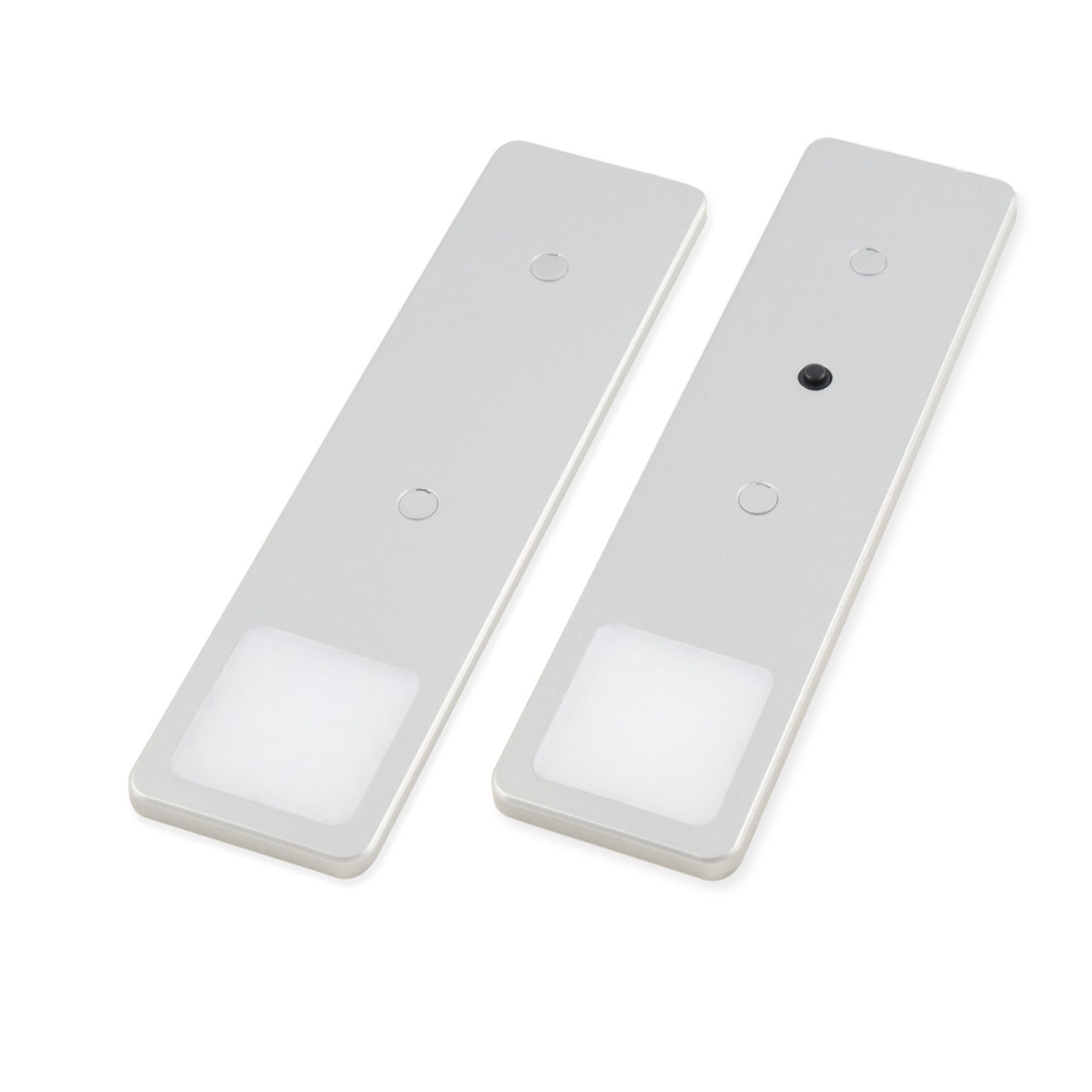 kalb | LED Unterbauleuchten SET Solid2, silbergrau mit mech. Schalter, 3W, 200cm Kabell&auml;nge, 2er Set neutralweiss - Bild 1