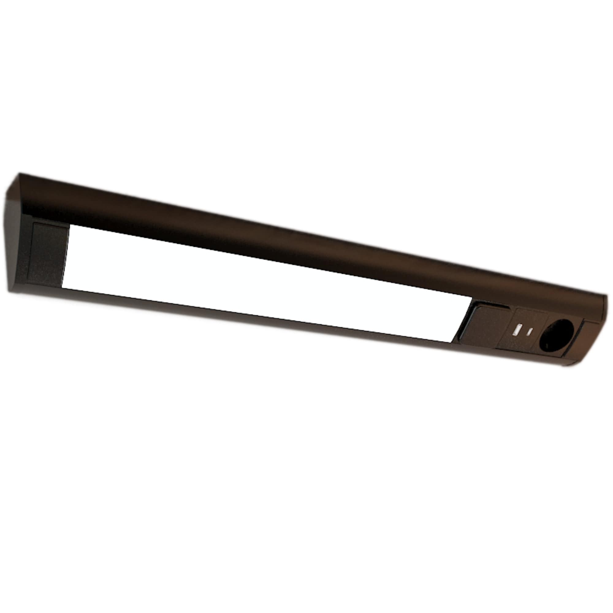 LED Unterbauleuchte mit Schalter und Steckdose, 230VAC Anschluss, 3000 Kelvin, USB-Port Typ A u. C, Aluminium + ABS, IP20 schwarz - Bild 1