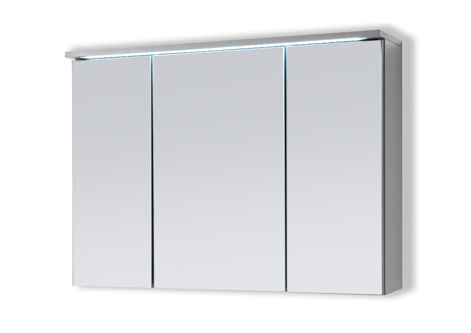 Badmöbel Spiegelschrank DUO 100 mit LED Beleuchtung Grau | 00729389816070