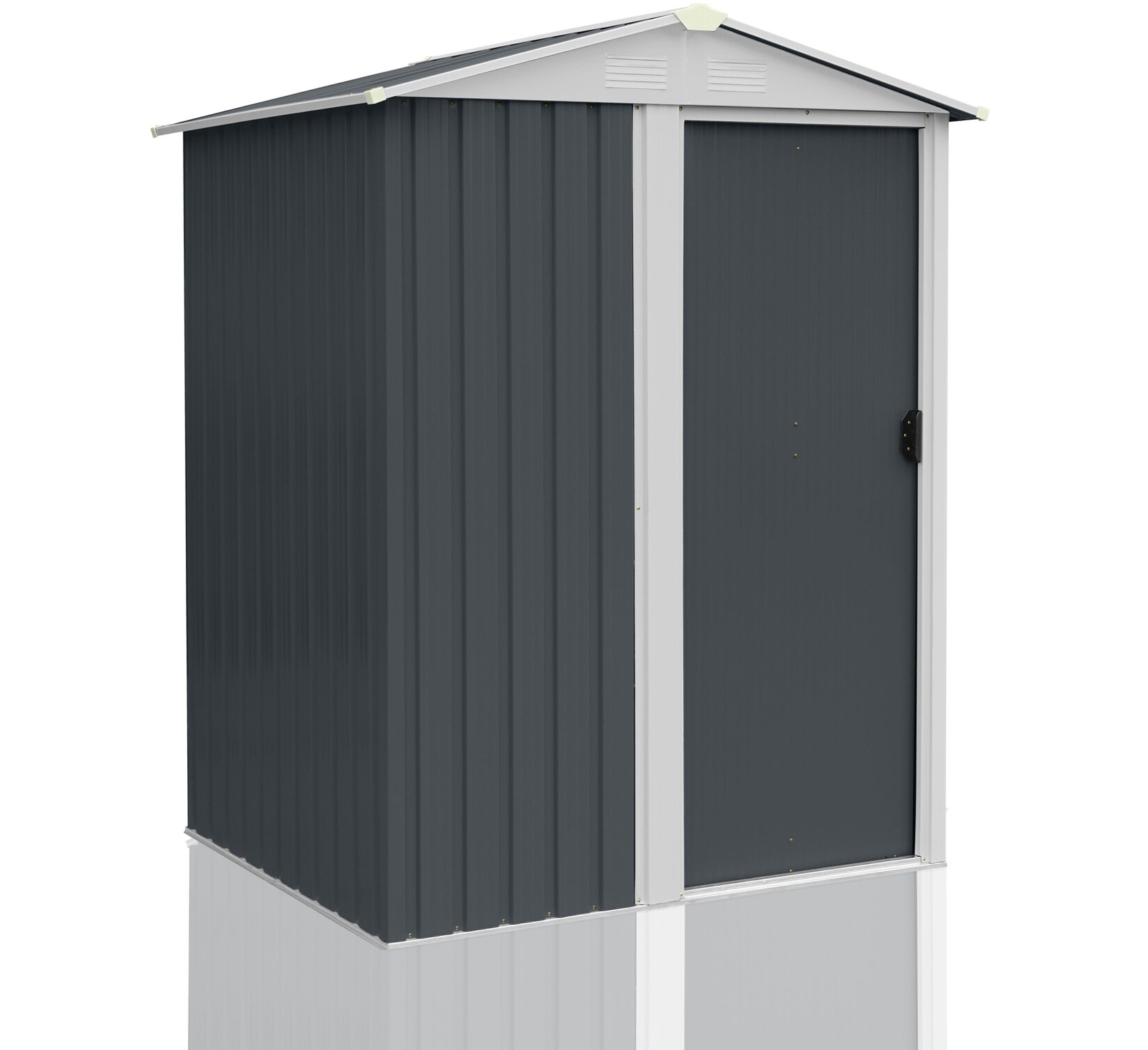 Geräteschuppen mit Schiebetür und Belüftung aus Metall Gerätehaus SAFE S | 00729389814809