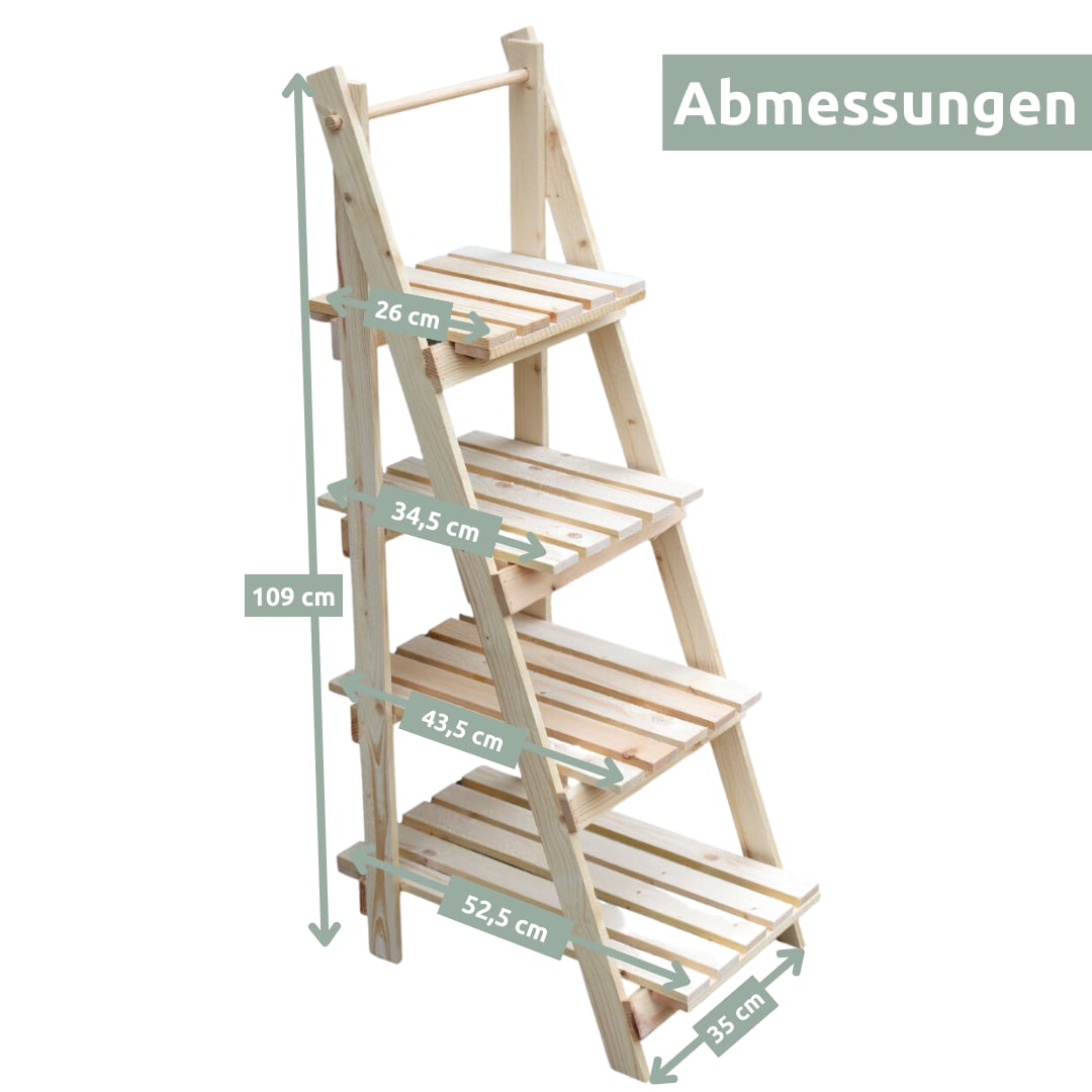 holz4home&reg; Pflanzleiter/ Blumentreppe - Bild 1