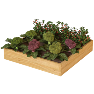 holz4home® Hochbeet aus Holz mit Vlieseinlage und Metallstiften - Bild 1