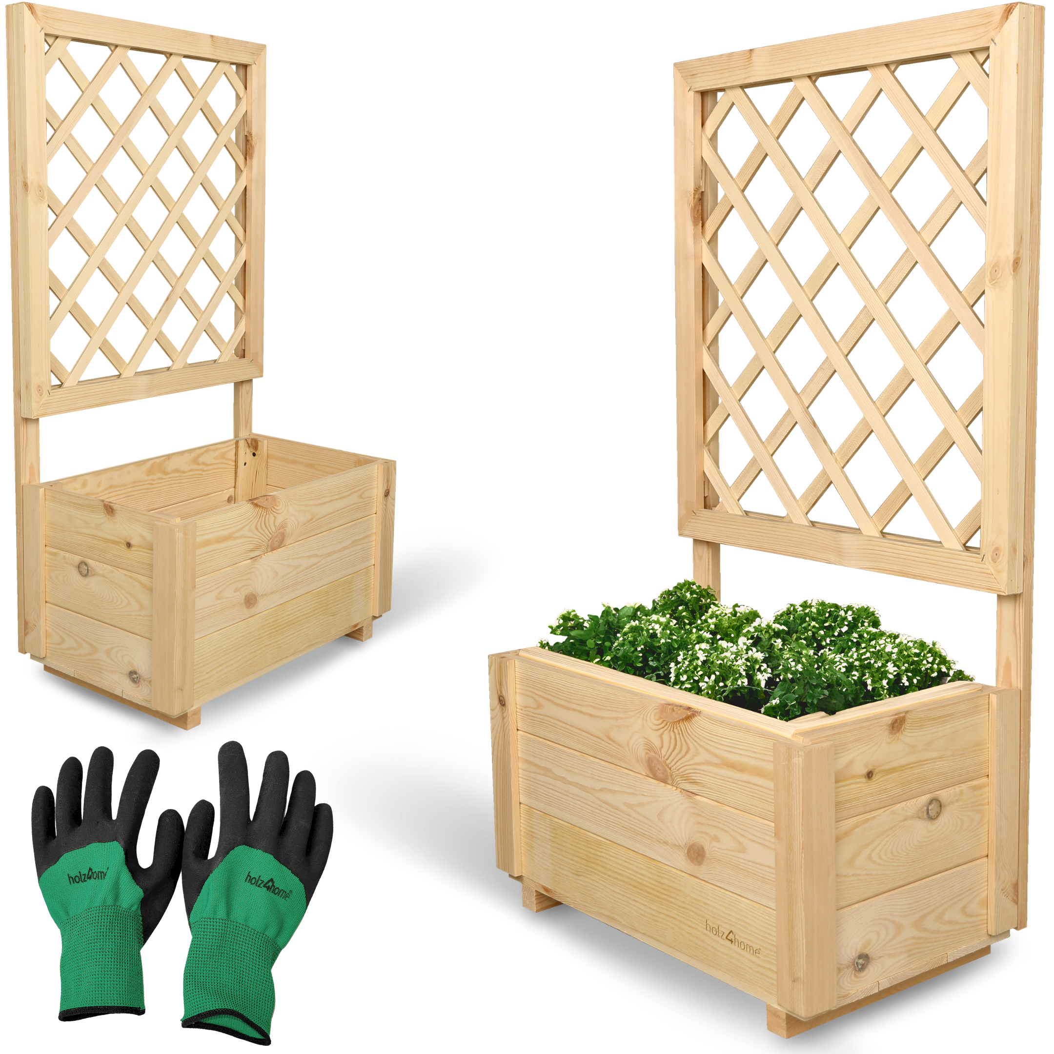 holz4home&reg; Pflanzkasten mit Rankgitter S | S - Bild 1