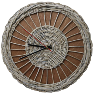holz4home® Rattan-Wanduhr ?Weave? - Bild 1
