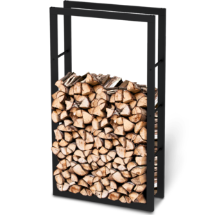 holz4home® Kaminholzregal aus Metall Schwarz | 100x25x40cm - Bild 1