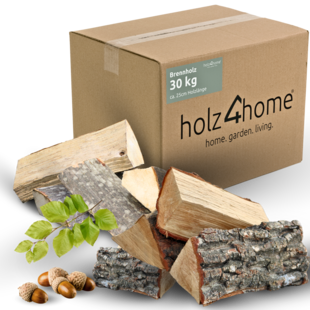 holz4home® Brennholz Mischholz 30kg im Karton - Bild 1