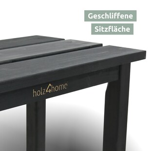 holz4home® Gartenbank aus Tannenholz | Schwarz - Bild 1