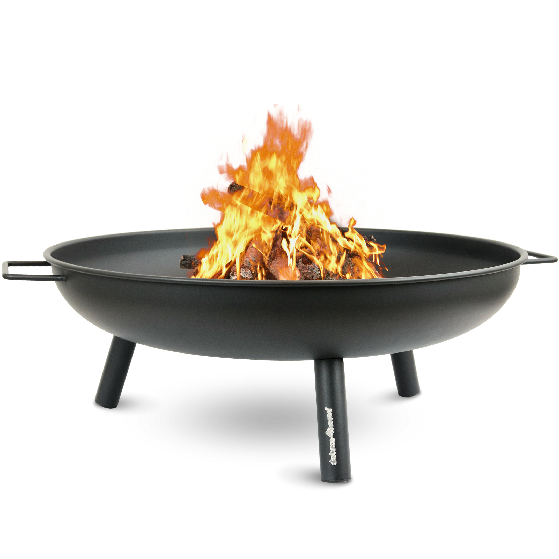 deluxe4home&reg; Feuerschale mit drei Standf&uuml;&szlig;en, Durchmesser 58 cm, schwarz - Bild 1