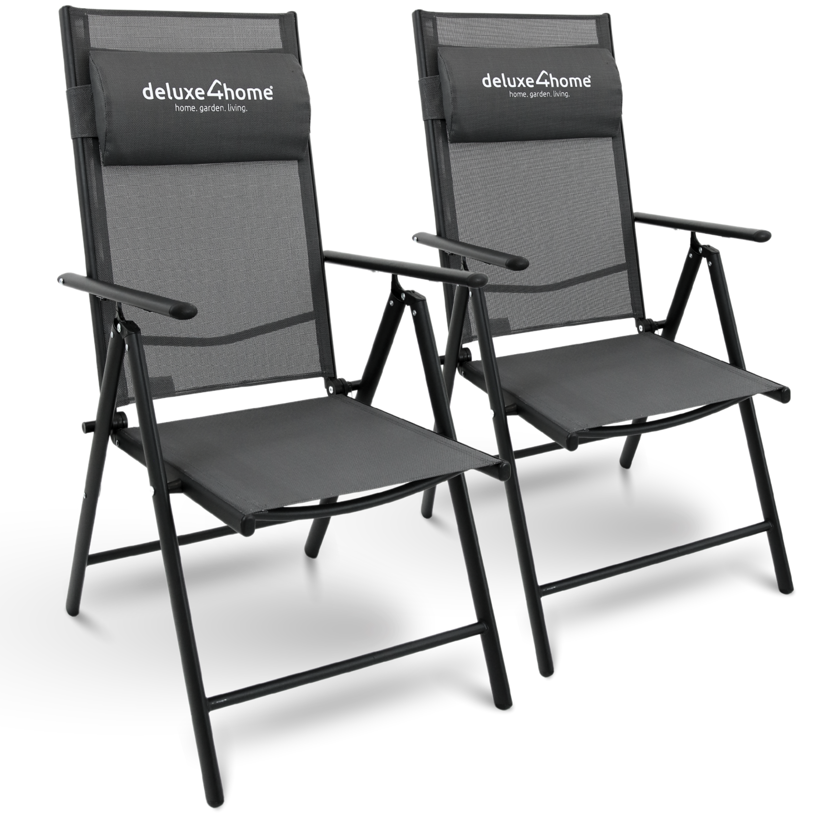 deluxe4home® Gartenstuhl Klappstuhl mit 7-stufig verstellbarer Rückenlehne | 04260750014047