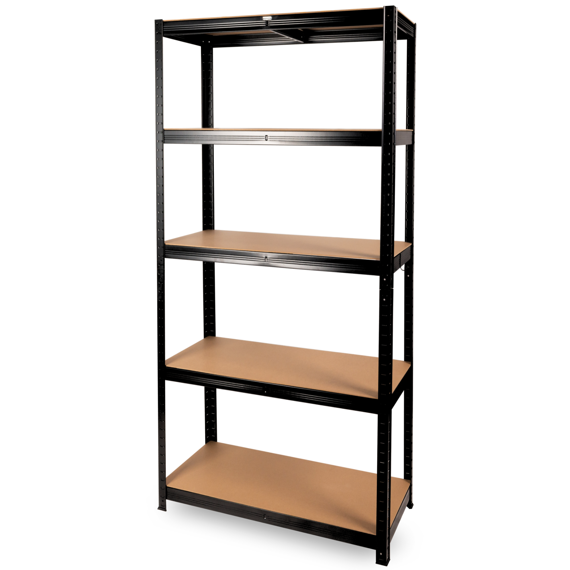 deluxe4home&reg; Schwerlastregal 90x40x180cm I belastbar bis 875kg I 5 Ablagen + Haken | Schwarz - Bild 1