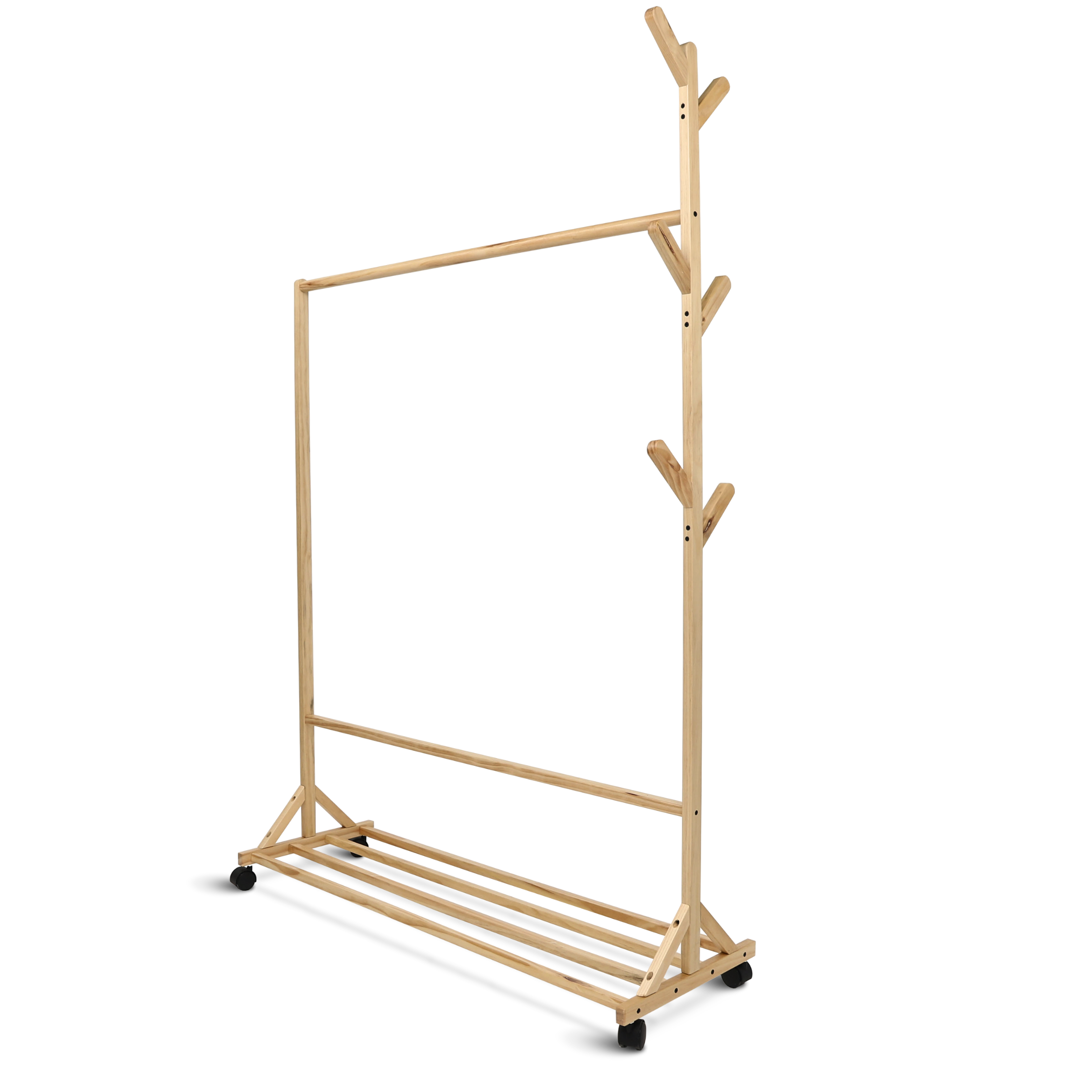 holz4home&reg; Garderobenst&auml;nder rollbar - Bild 1