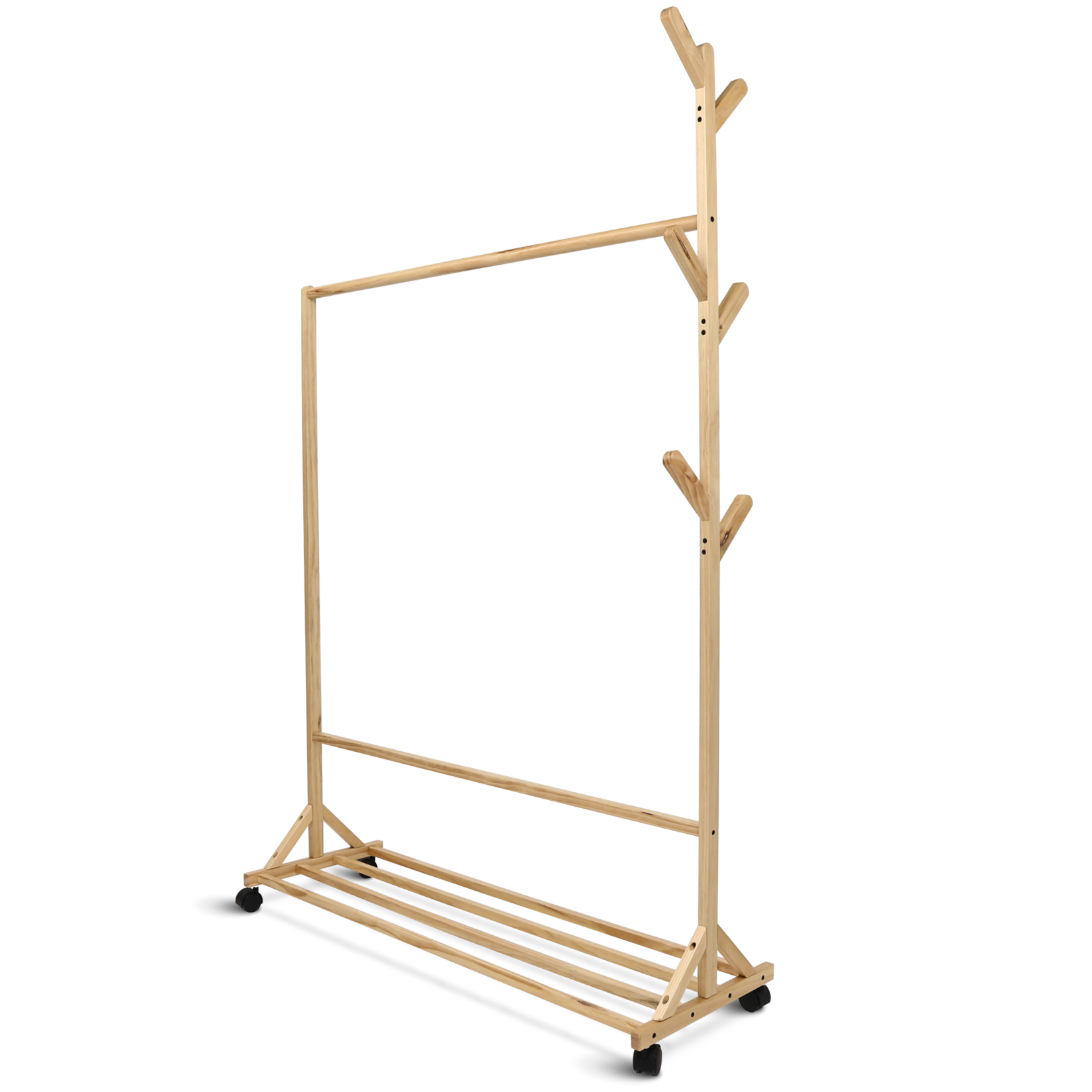 holz4home® Garderobenständer rollbar | 04260750011640