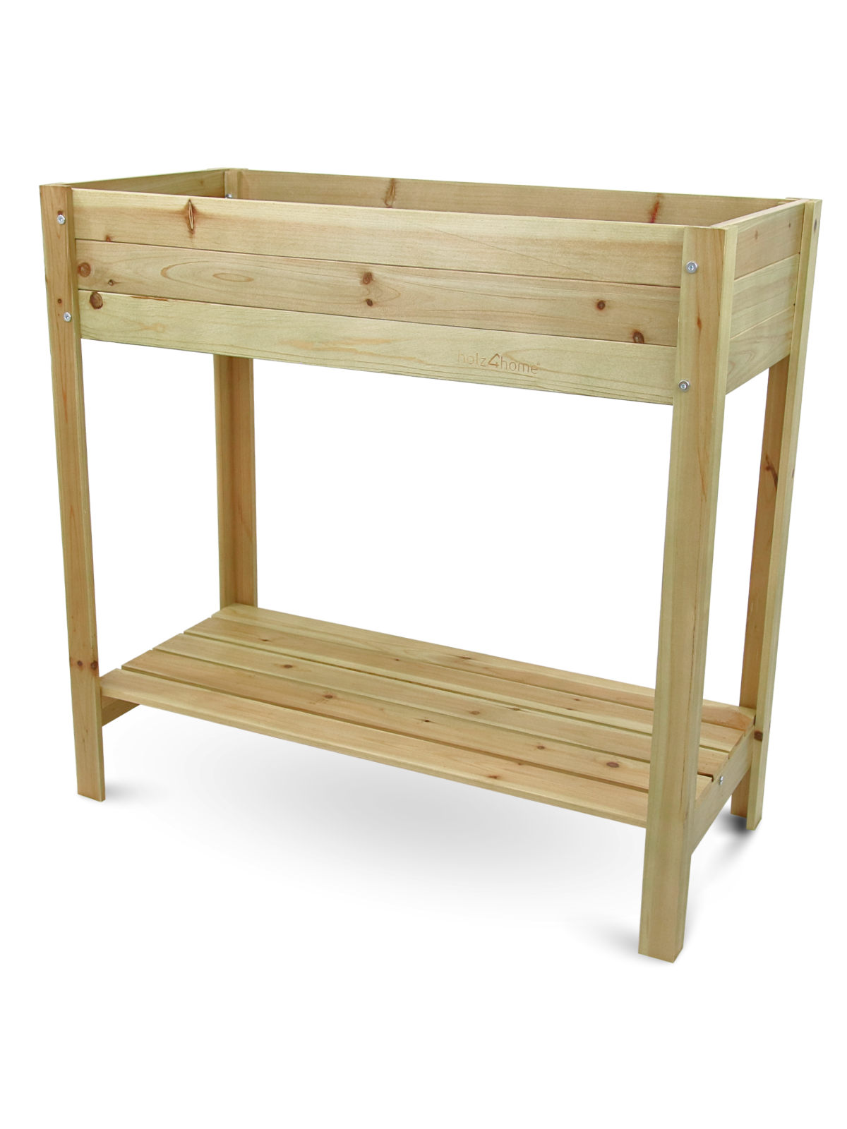 holz4home&reg; Hochbeet mit Ablage | Natur - Bild 1