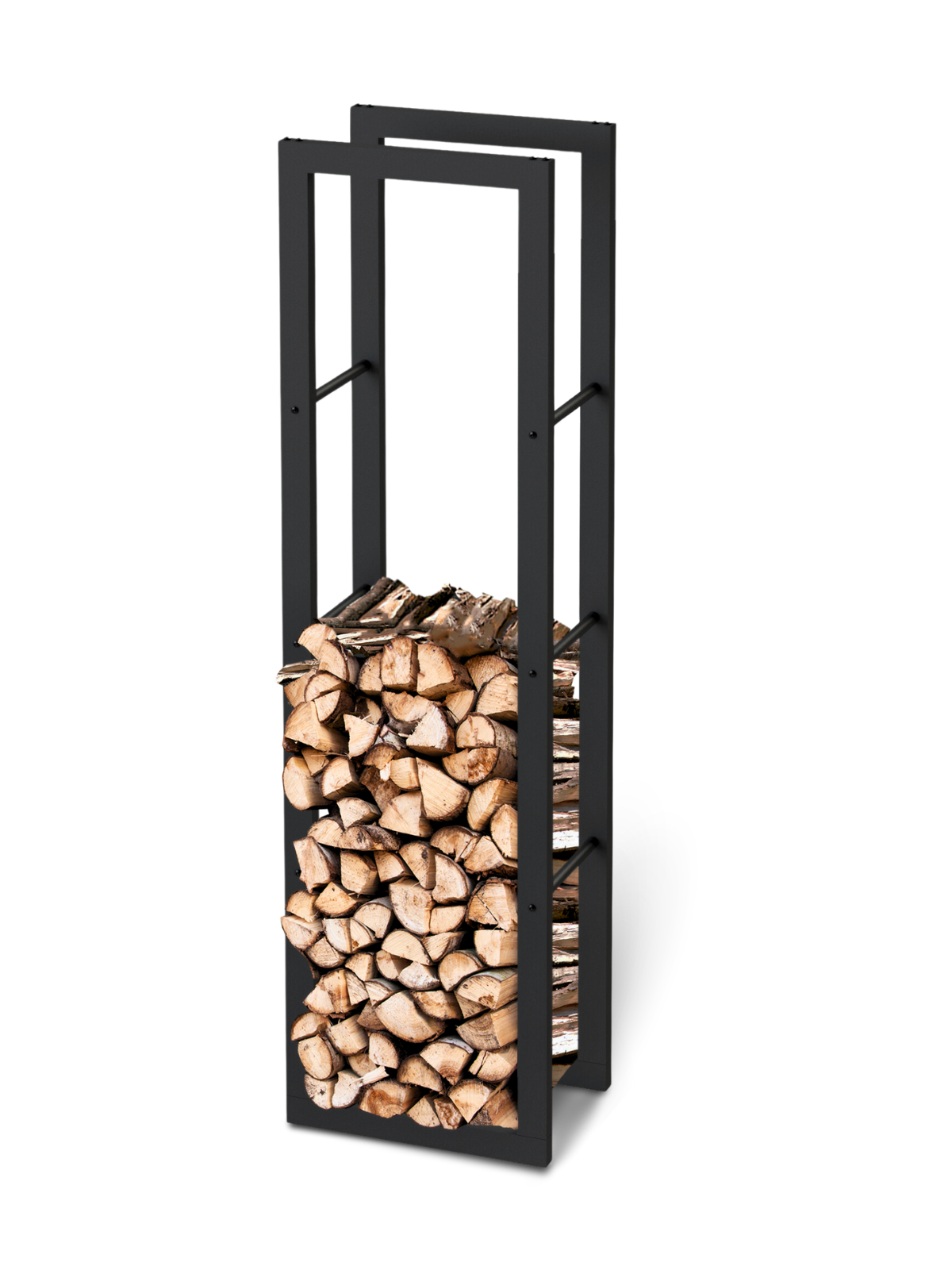 holz4home® Kaminholzregal aus Metall Schwarz   170x30x45cm | 04260750013507