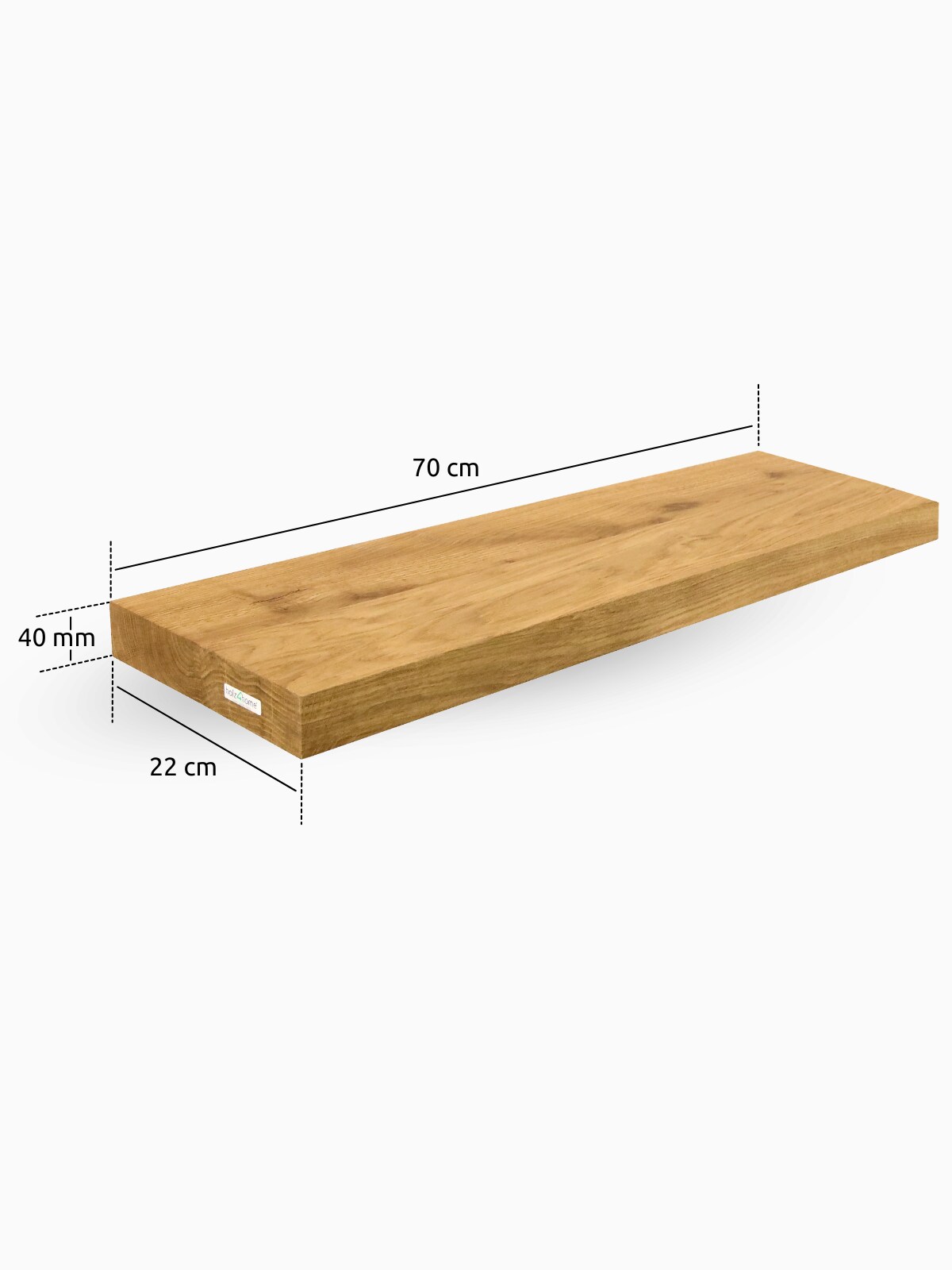 holz4home® Schwebendes Wandregal   70cm / ohne Baumkante | 04260750011916