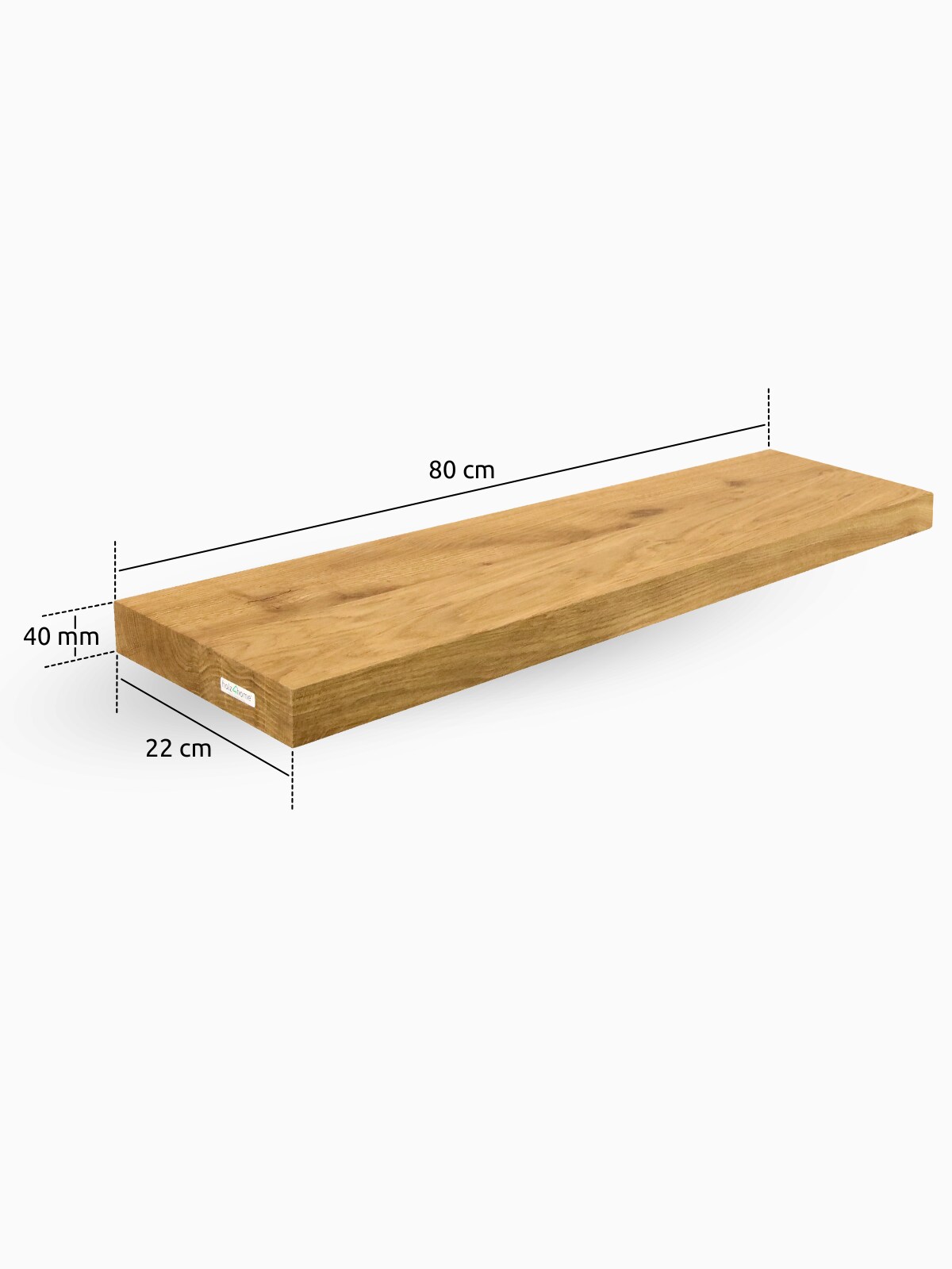 holz4home® Schwebendes Wandregal   80cm / ohne Baumkante | 04260750011947
