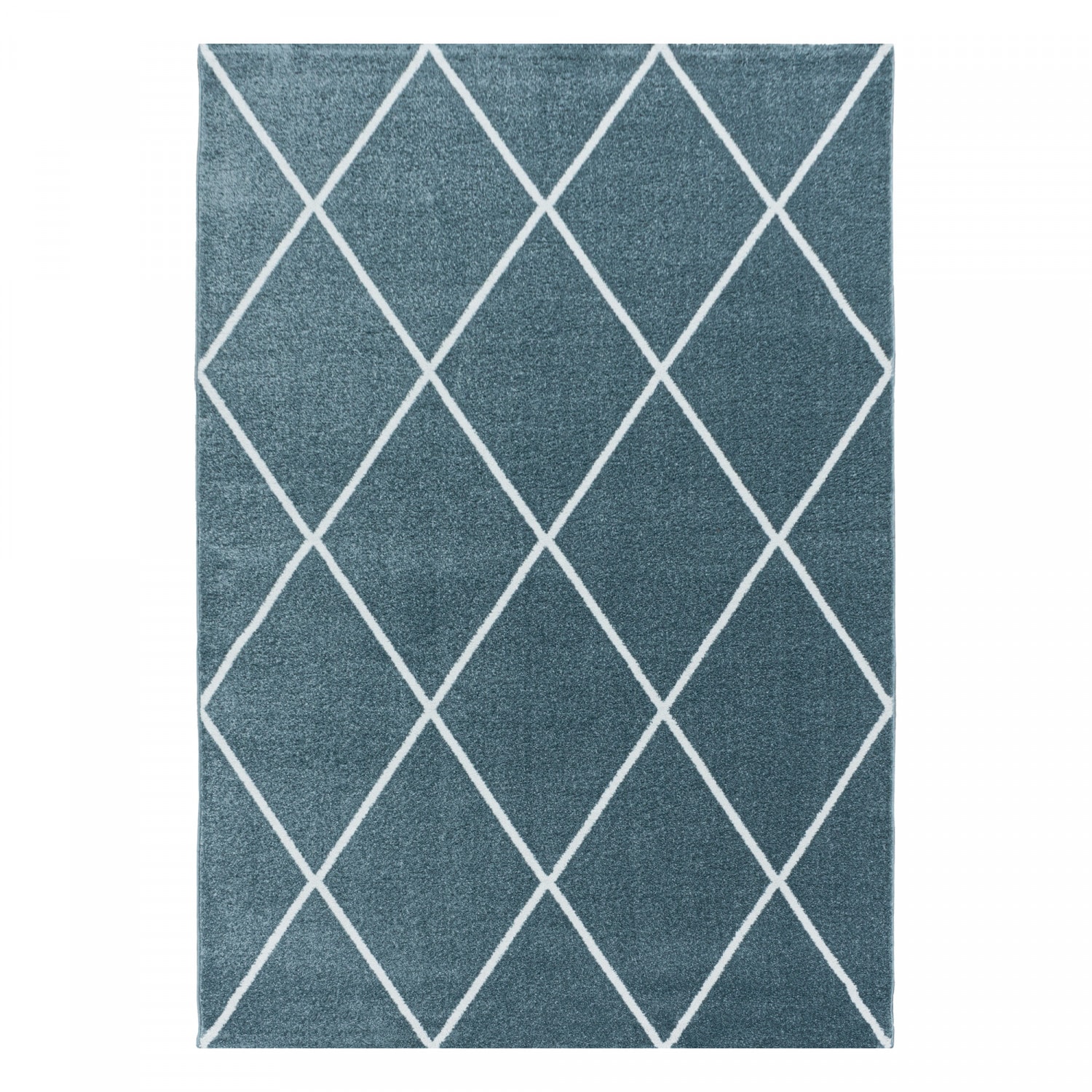 Stilvoller Designer Teppich: Moderner Kurzflor, Rautenmuster f&uuml;r das Wohnzimmer - Bild 1