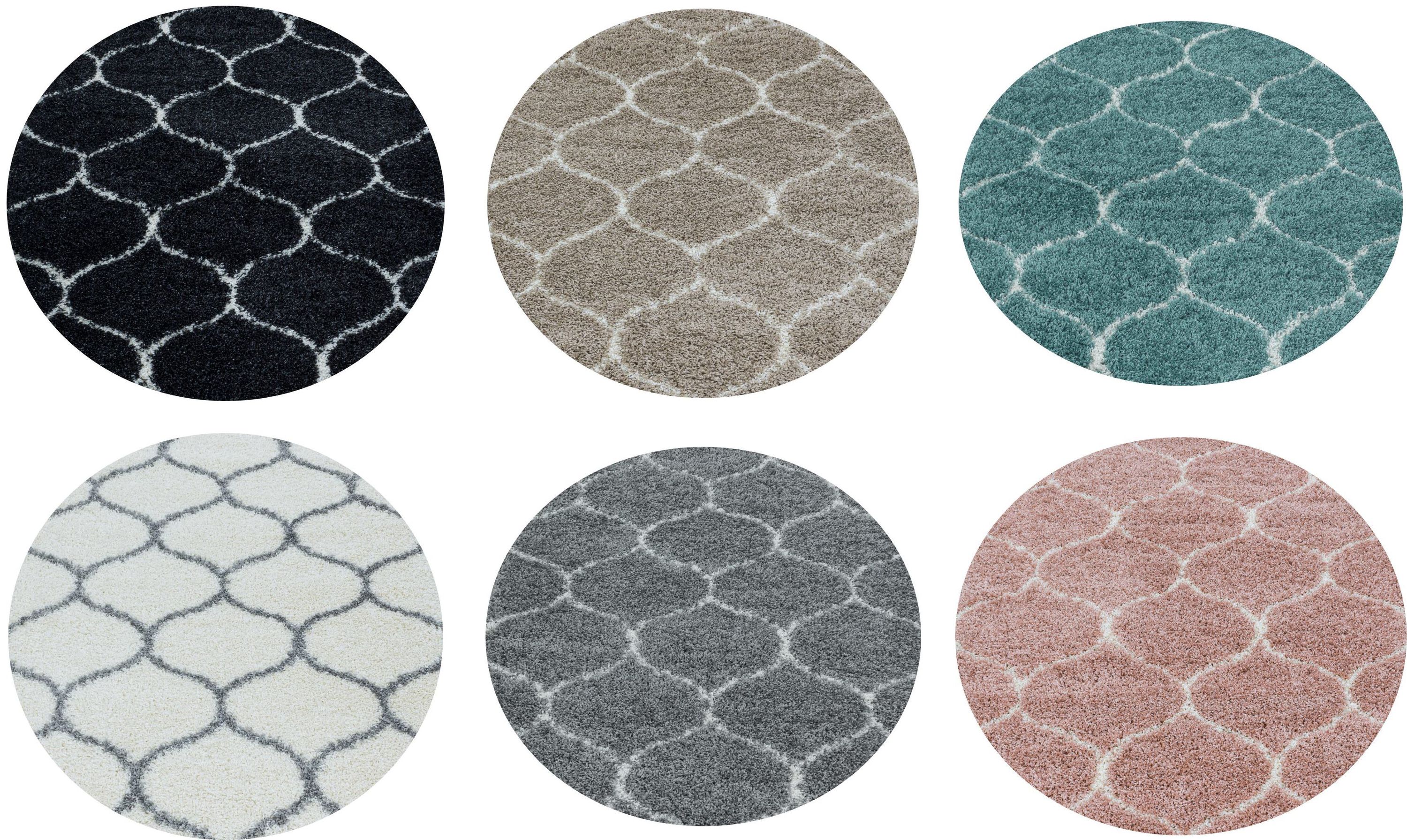 Runder Hochflor-Teppich im skandinavischen Design &ndash; Flauschig, Modern und Pflegeleicht - Bild 1