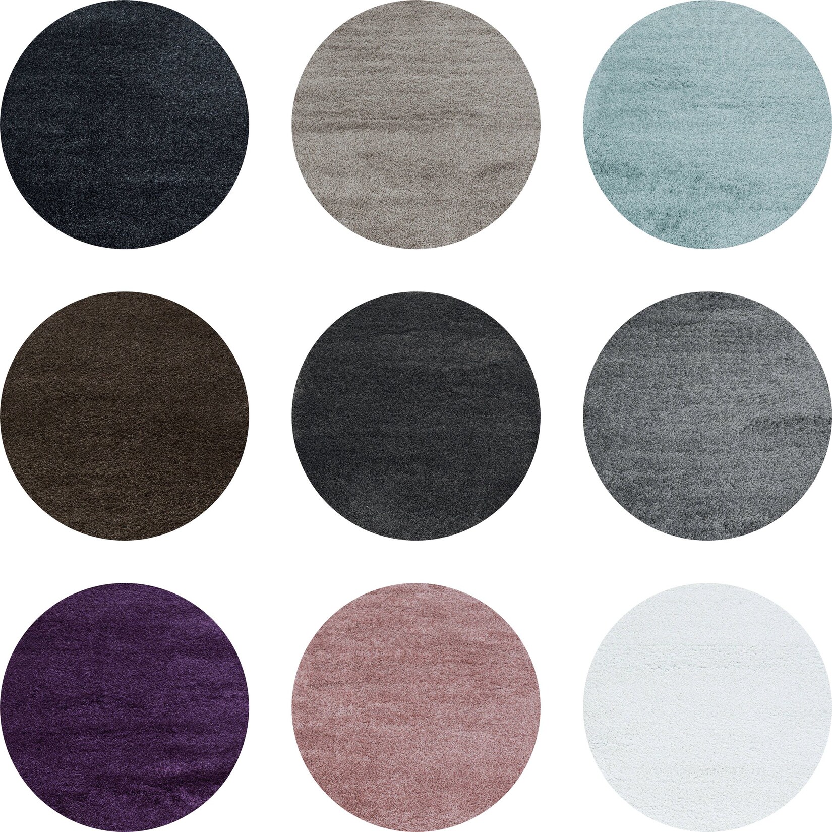 Runder Hochflor-Teppich – Weich, Flauschig und Leicht zu Pflegen, für Wohn- und Schlafzimmer | 04053659035967