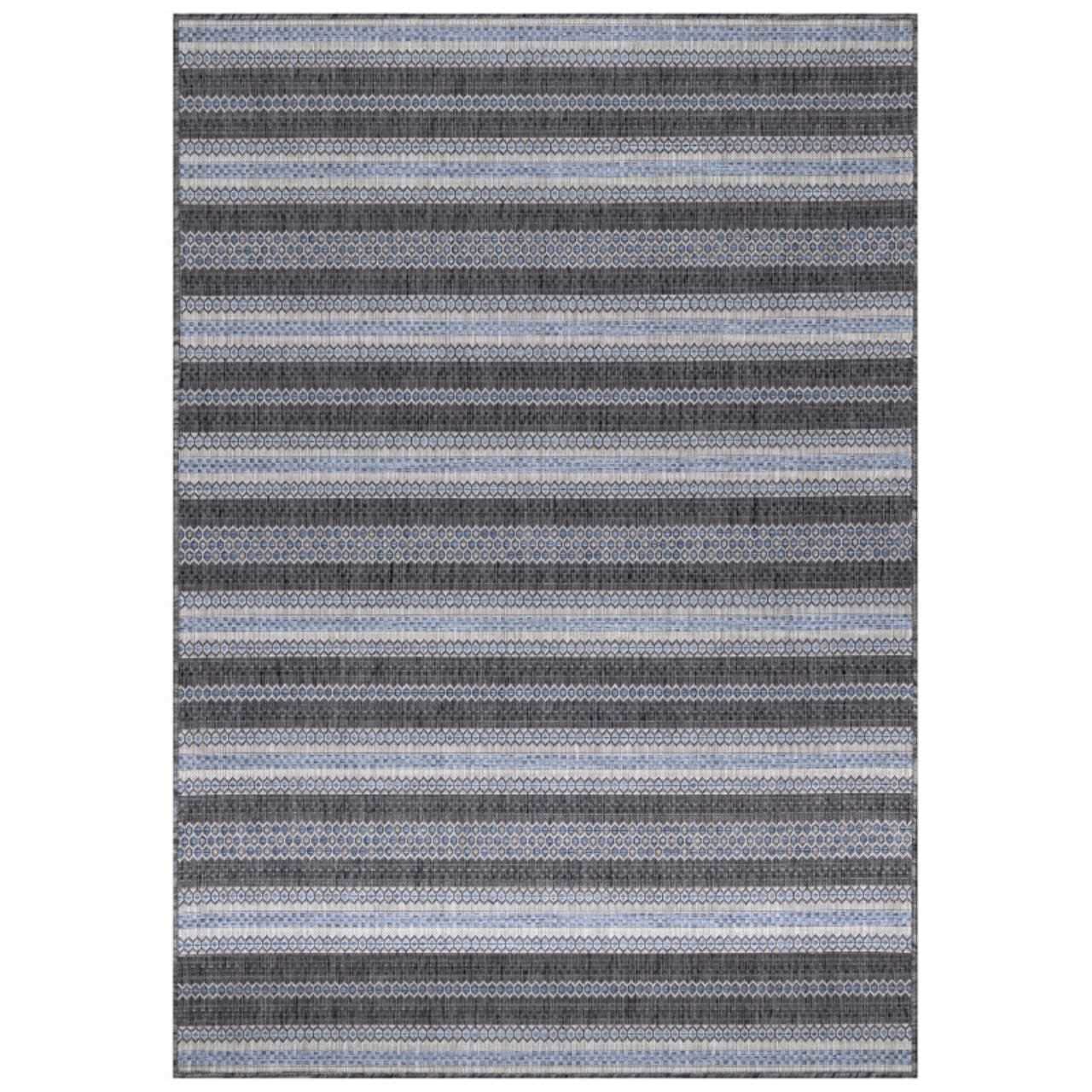 In Outdoor Teppich Beige, Vintage Design, Flachgewebe, Wetterfest - Bild 1