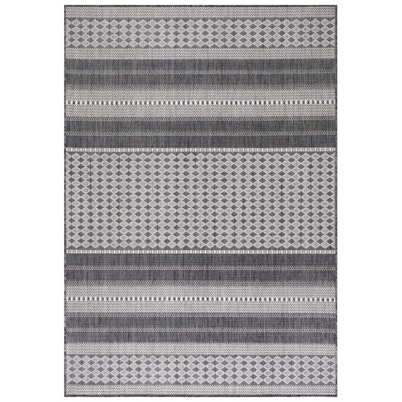 In Outdoor Teppich Beige, Vintage Design, Flachgewebe, Wetterfest - Bild 1