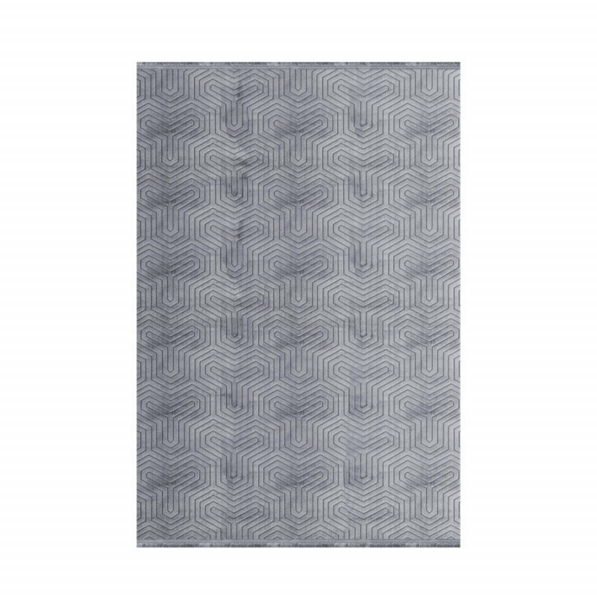 Teppich skandinavische stil, superweich, kurzflor, hoch-tief effekt, Waschbar - Bild 1