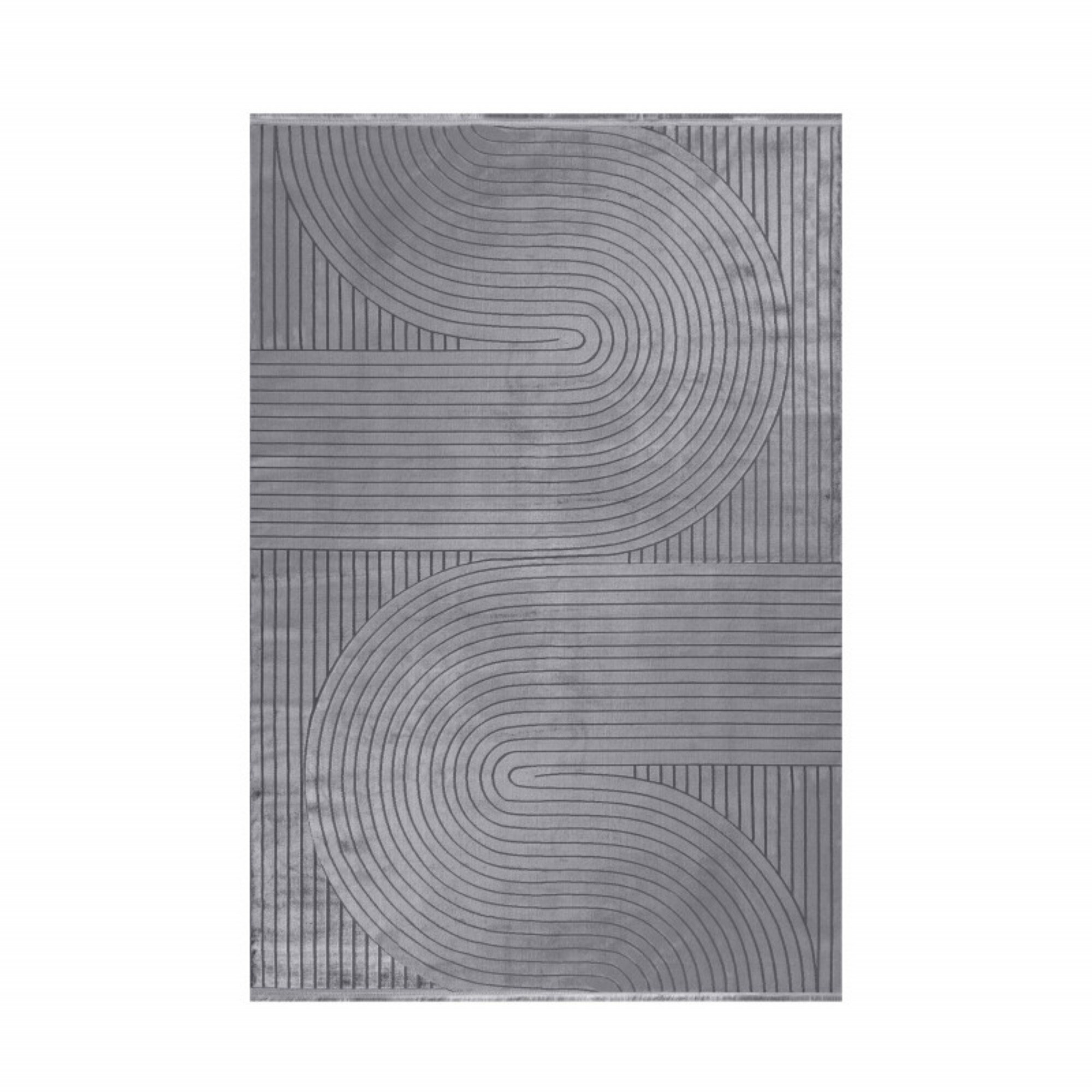 Teppich skandinavische stil, superweich, kurzflor, hoch-tief effekt, Waschbar - Bild 1