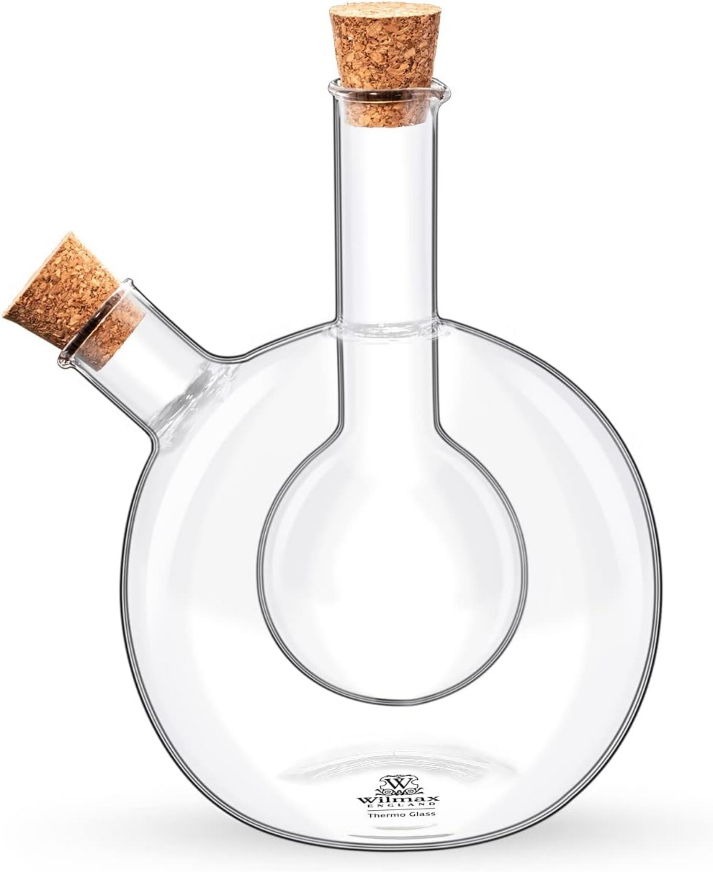 Wilmax | 2in1 Glas Essig-&Ouml;l-Flasche | 2-teiliges &Ouml;lspender Set | 300 ml / 60 ml - Bild 1