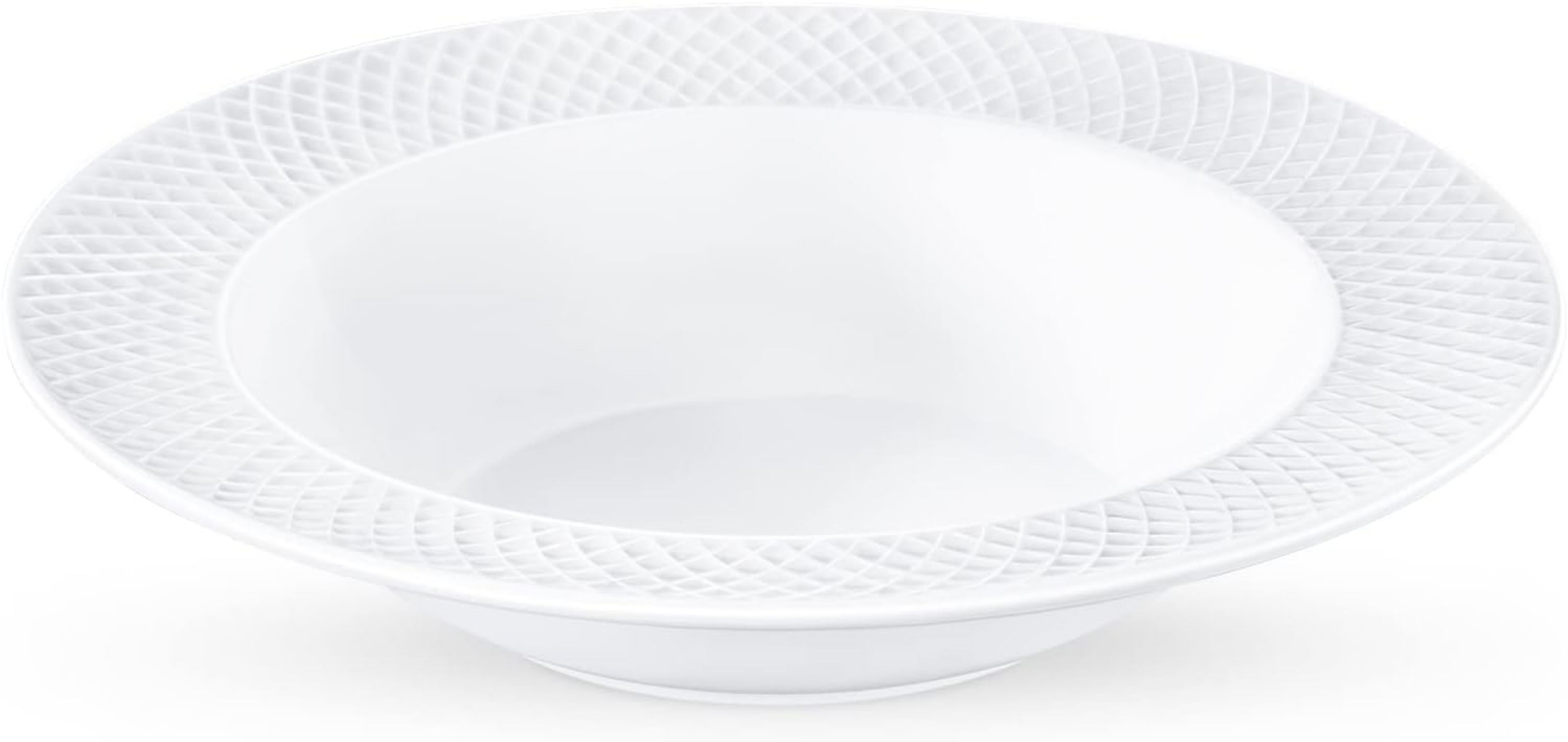 6 St&uuml;ck | &Oslash; 22,5cm | Wei&szlig;er Suppenteller aus Porzellan, Tiefer Kuchenteller - Bild 1