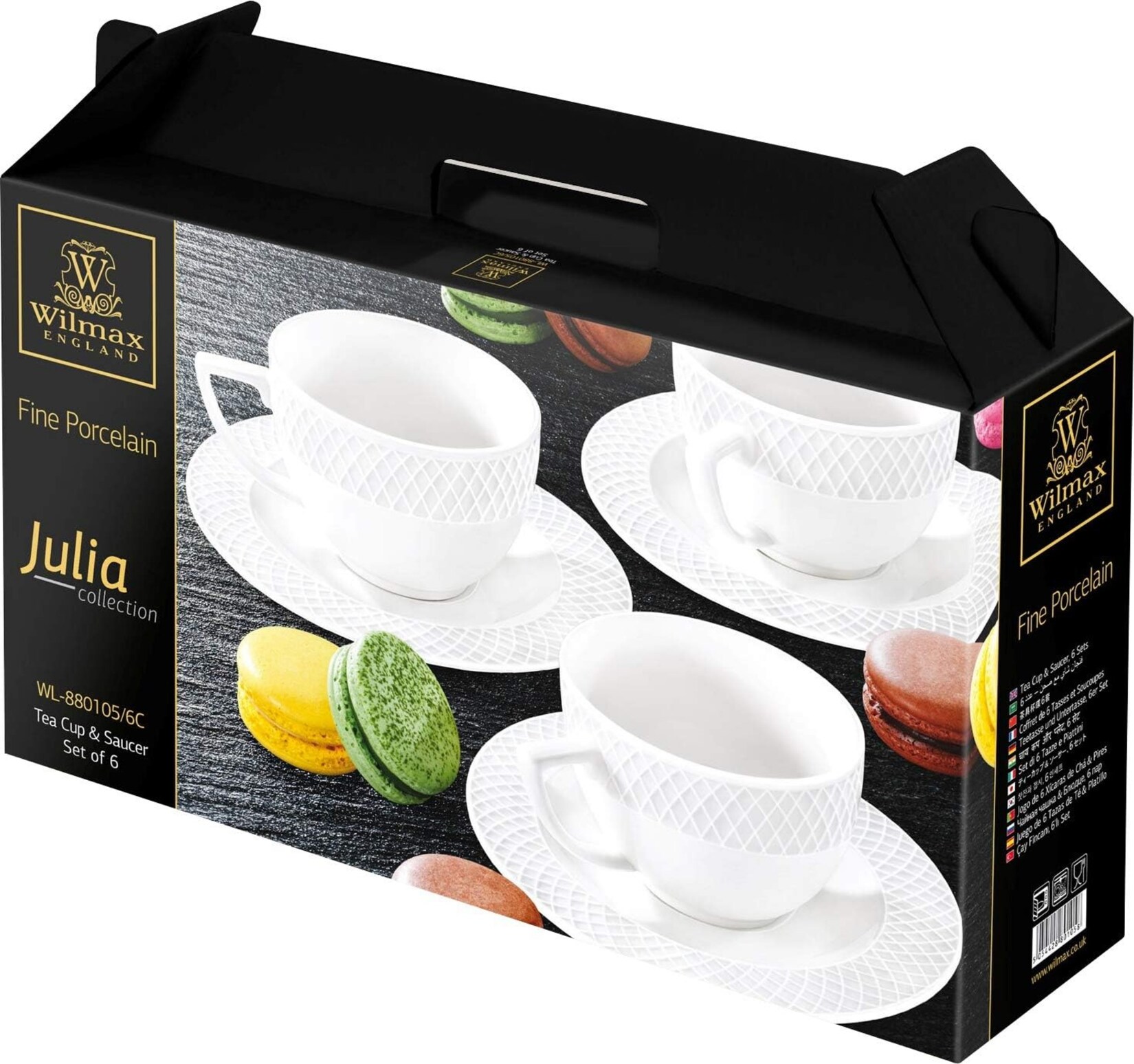 Wilmax Cappuccinotassen Set   Tassen mit Untertassen    Kaffeeservice