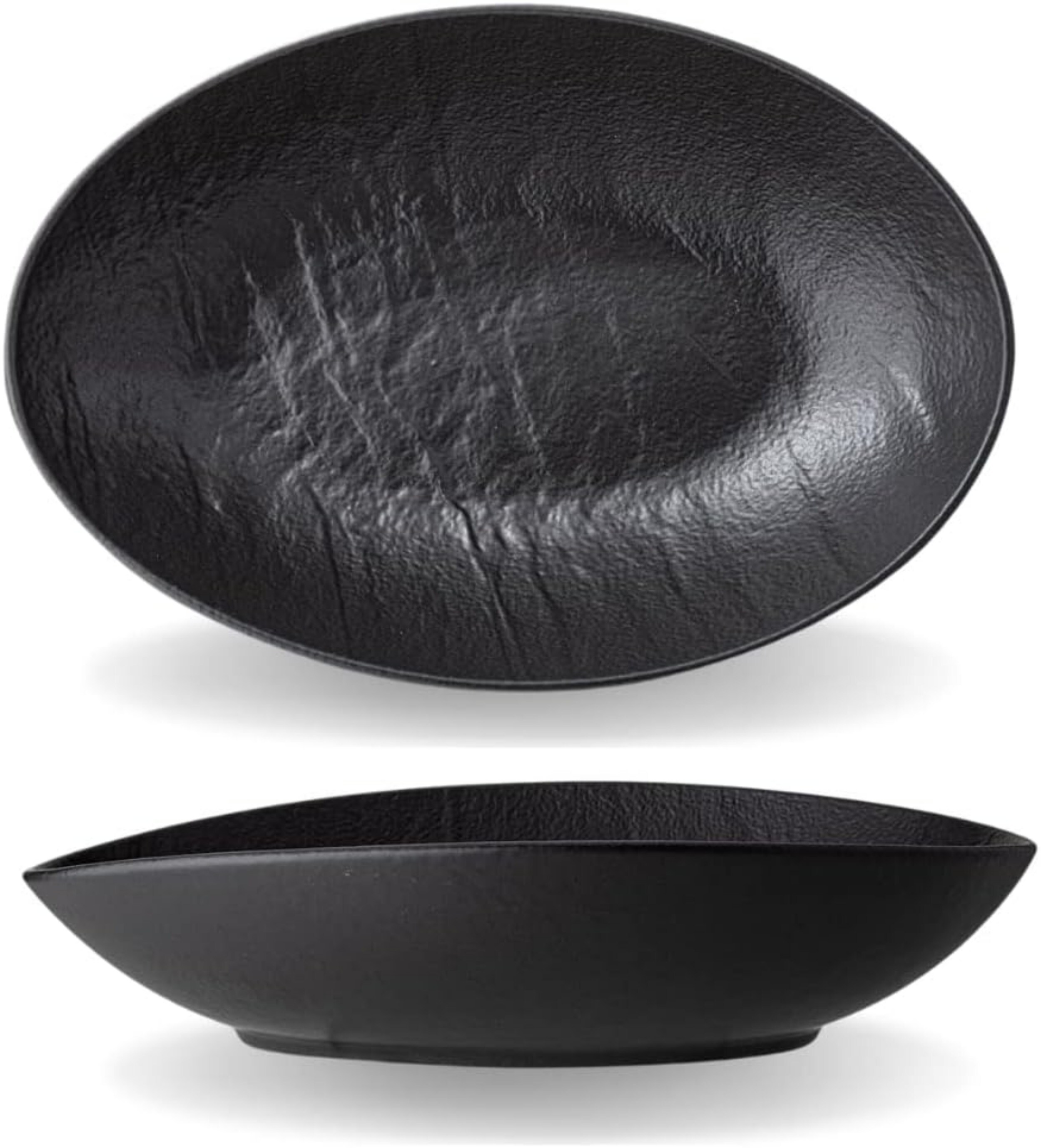 Schale, Schwarz, Porzellan Backofengeeignet, Sp&uuml;lmaschinenfest, Natursteinimitat - Bild 1