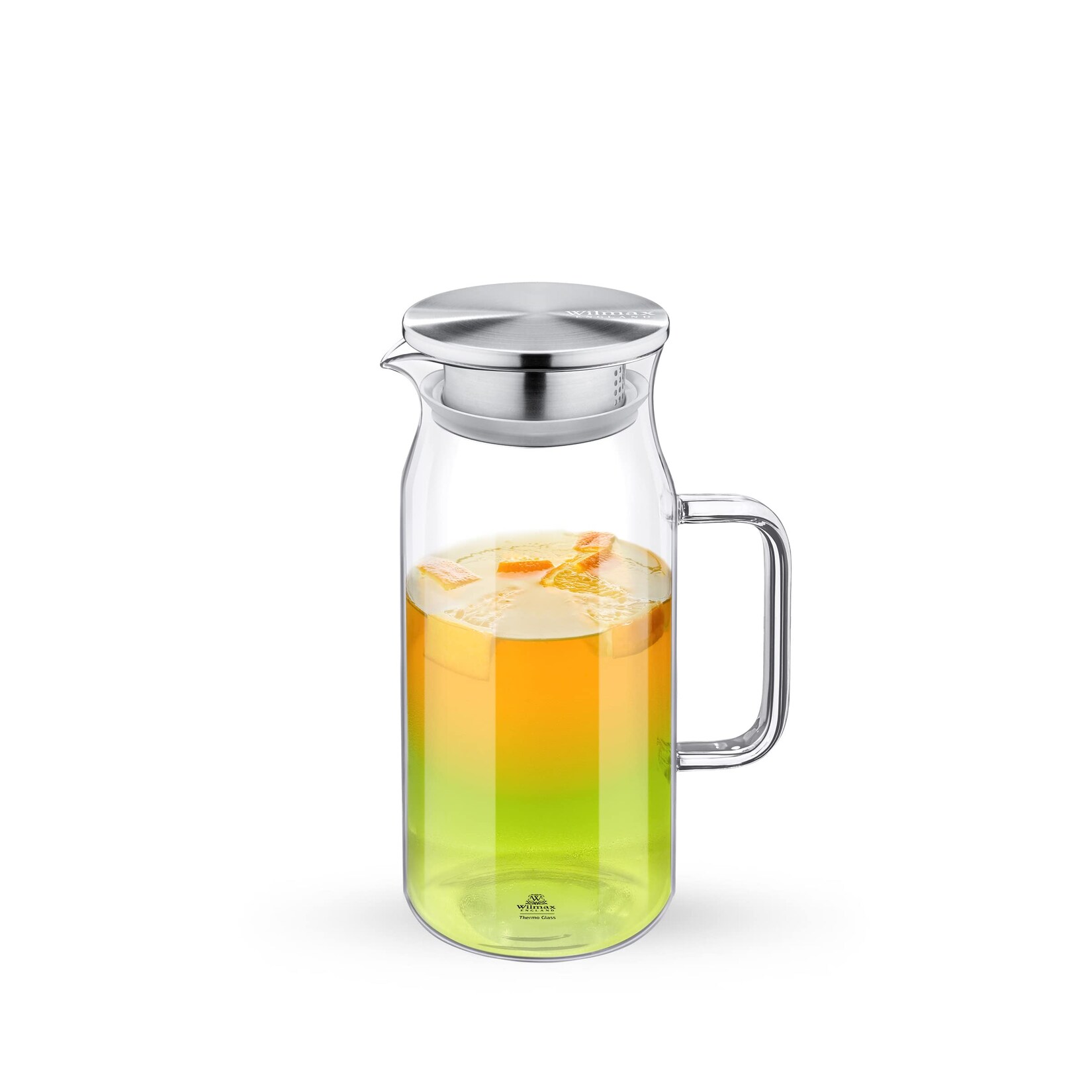 Thermo Glaskanne mit Metalldeckel – 1000 ml, hitzebeständig, modernes Design | 05054428882095