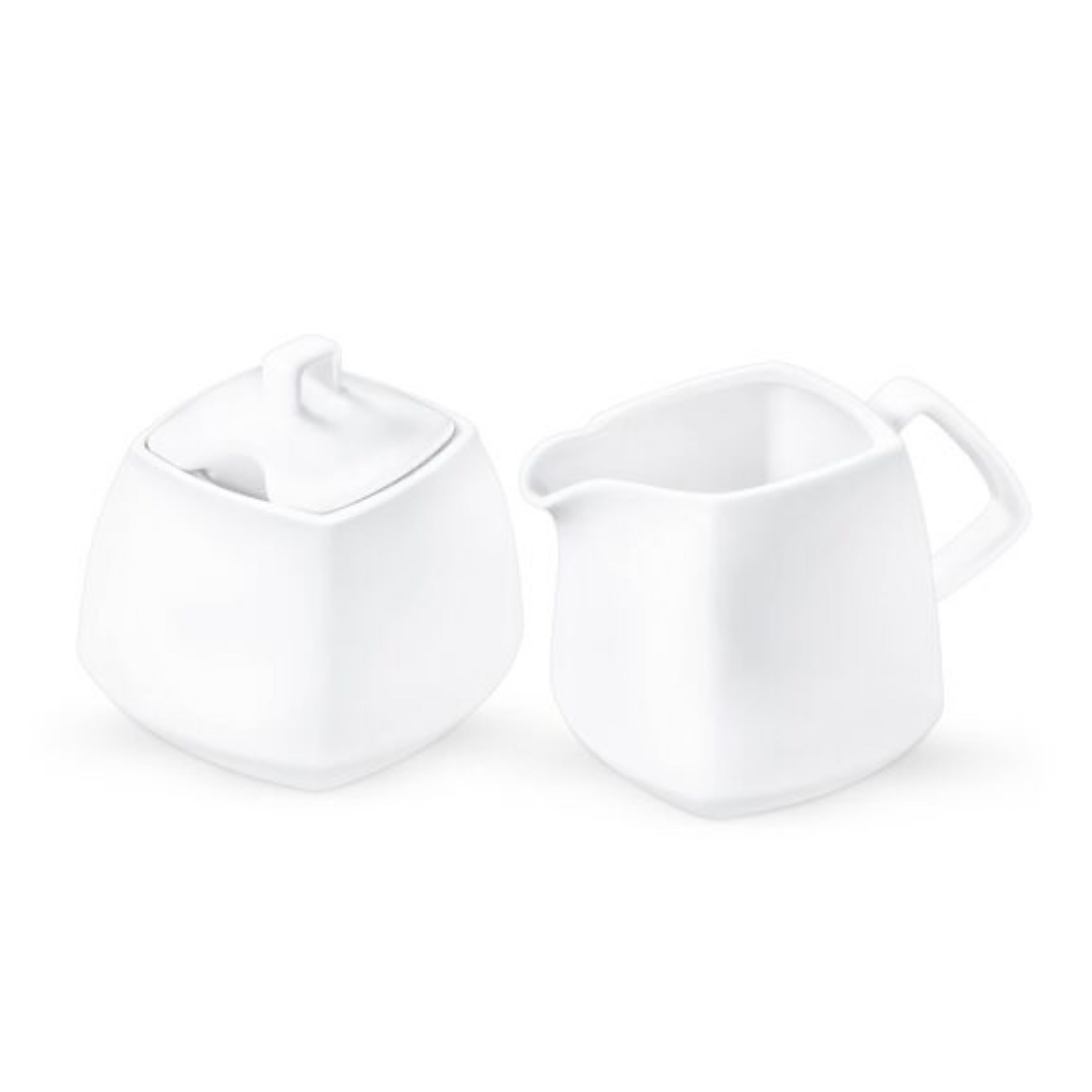 Zuckerdosen- und Milchk&auml;nnchen-Set aus wei&szlig;em Porzellan &ndash; Hochwertiges Porzellan - Bild 1