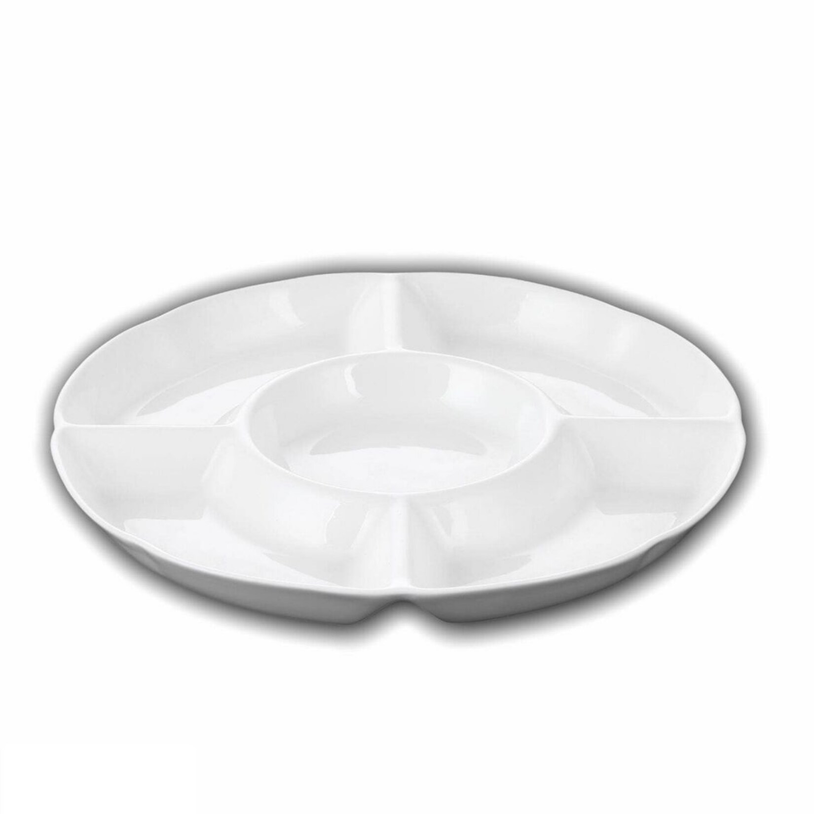 Wilmax Runde Servierplatte 25,5 cm - 4er Set, ideal für Snacks und Obst