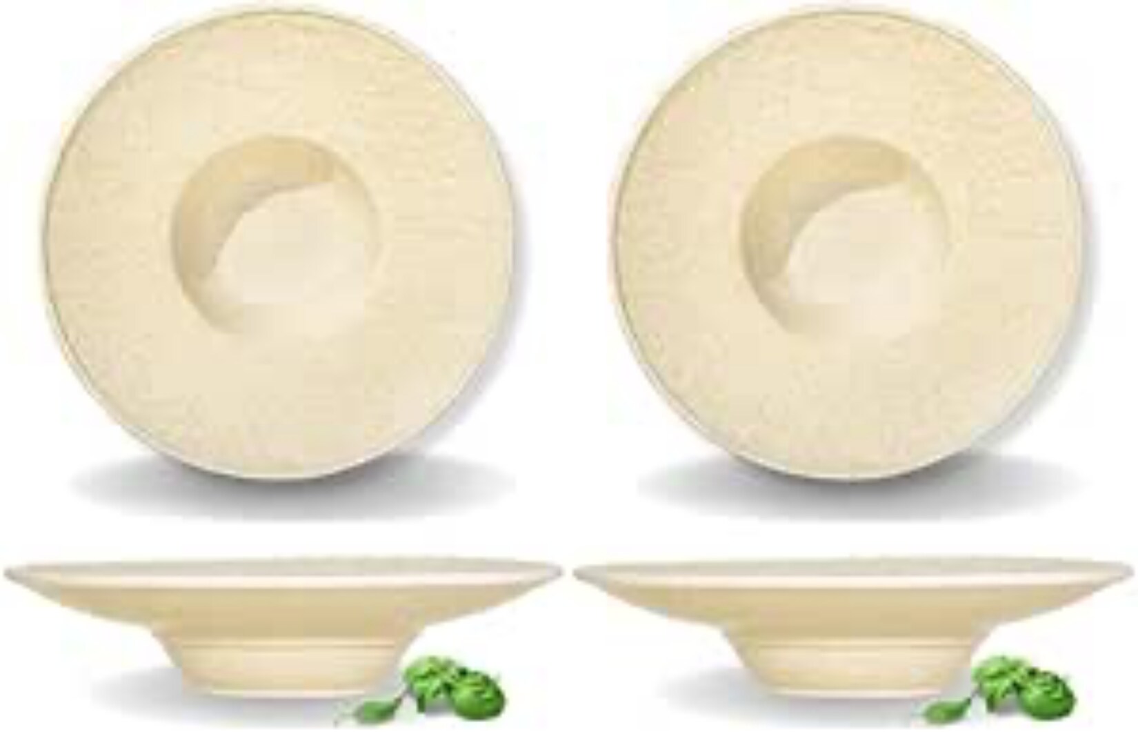 Tiefes Sandstein-Teller-Set 27,5 cm, , 2er-Set, beige – SANDSTONE Kollektion WILMAX
